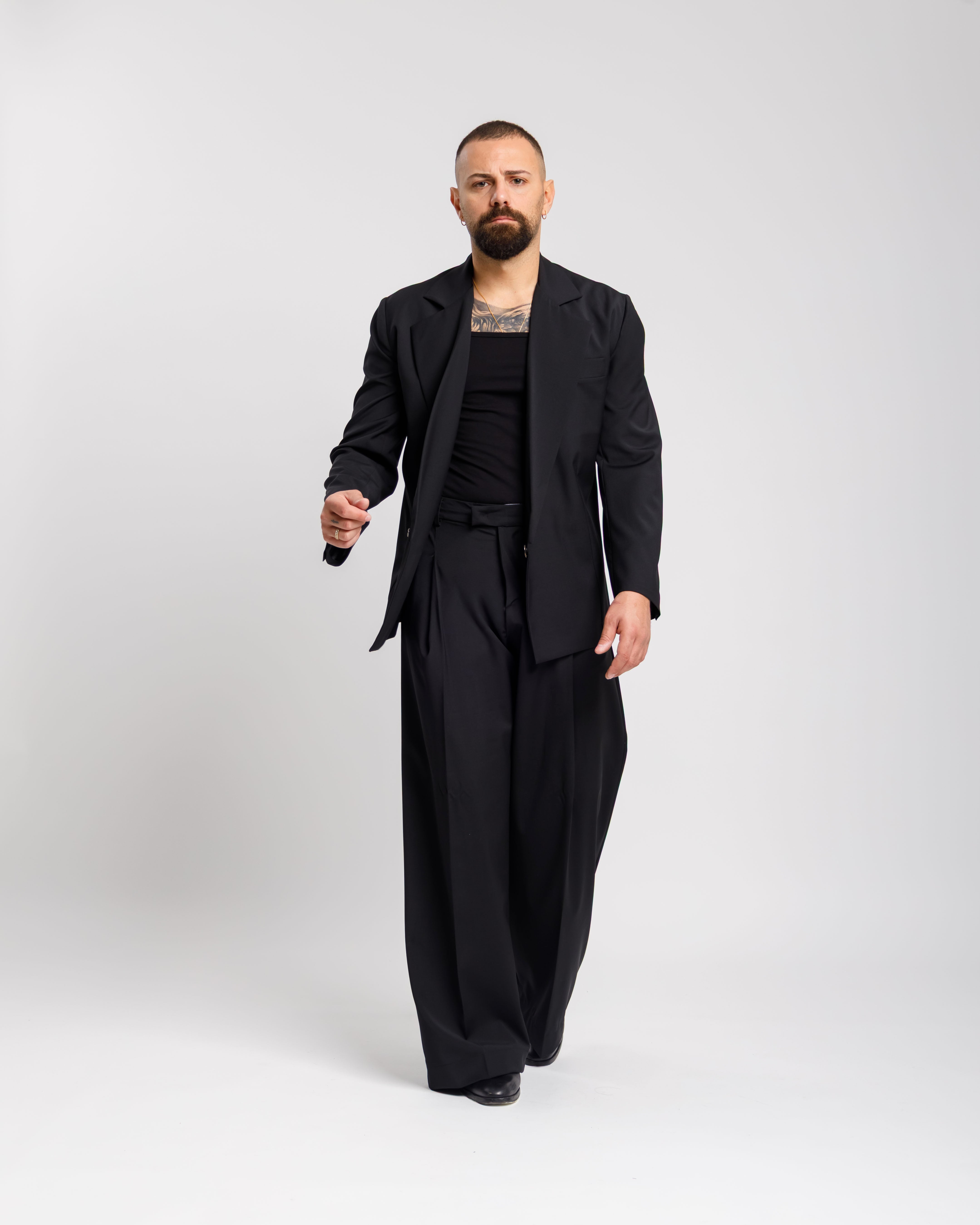 Giacca Crop Con Gancio - Ma1052 Nera