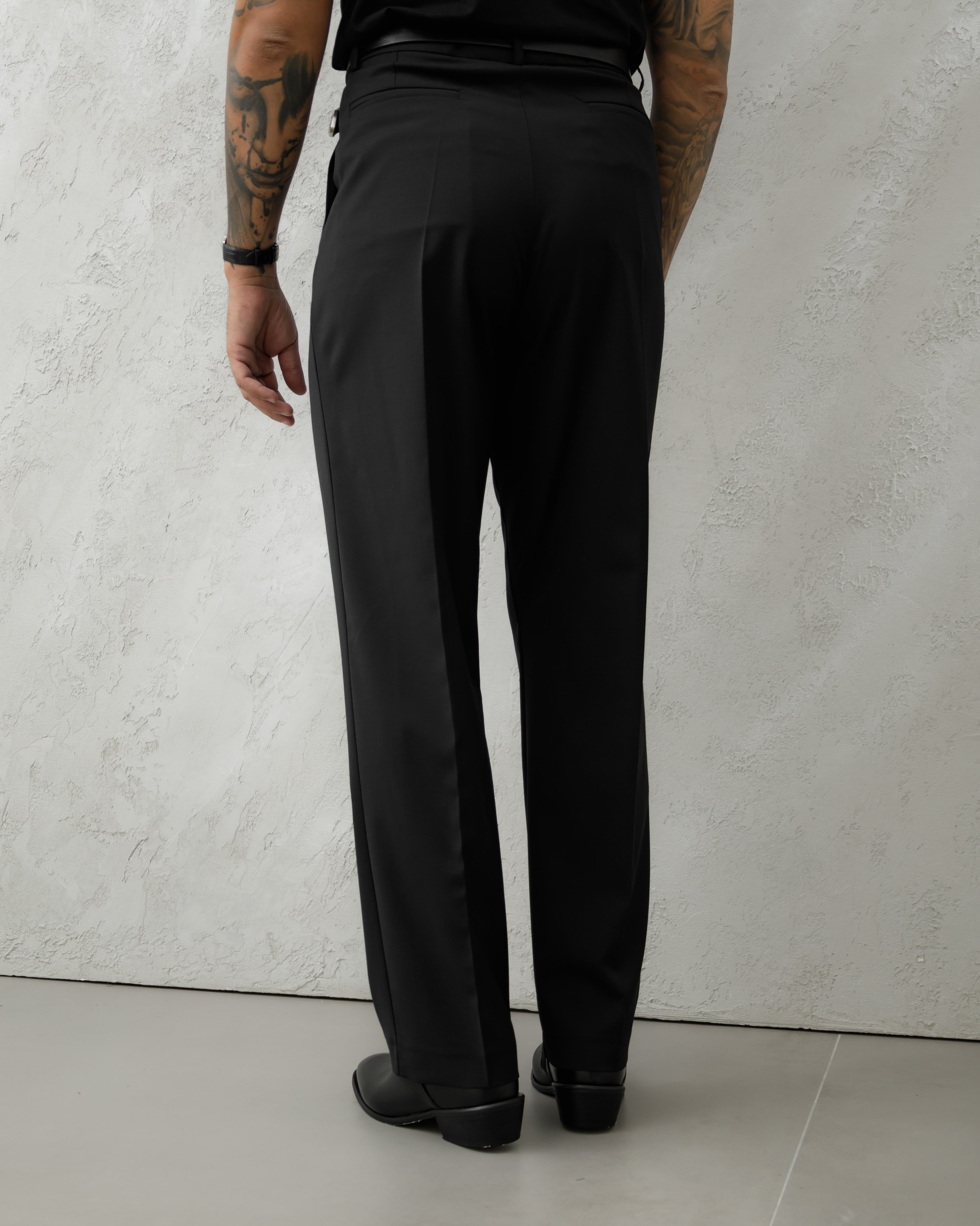 REGULAR BOTTOM TROUSERS MA1036 BLACK