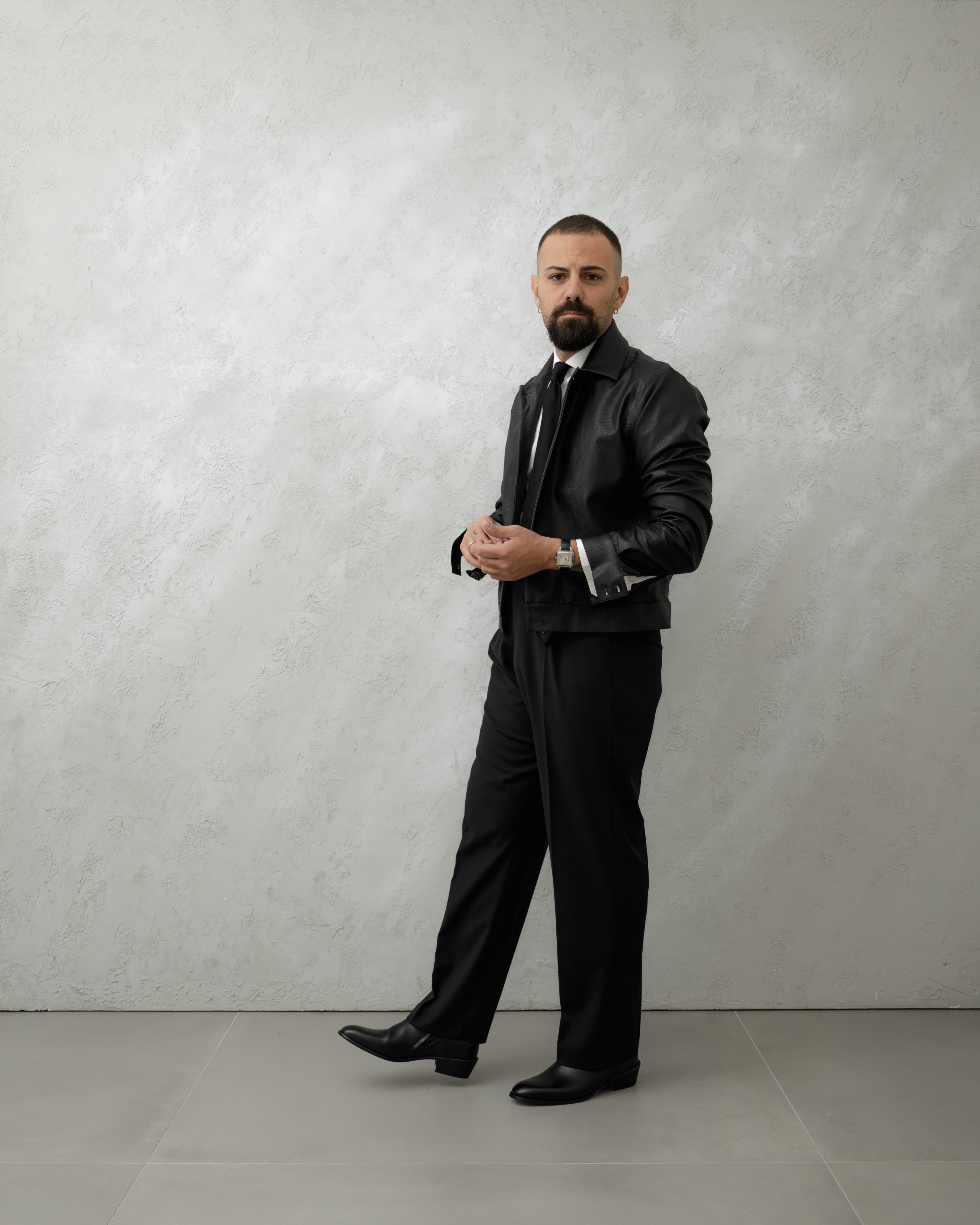 GIACCA CROP MA1019 LT NERO