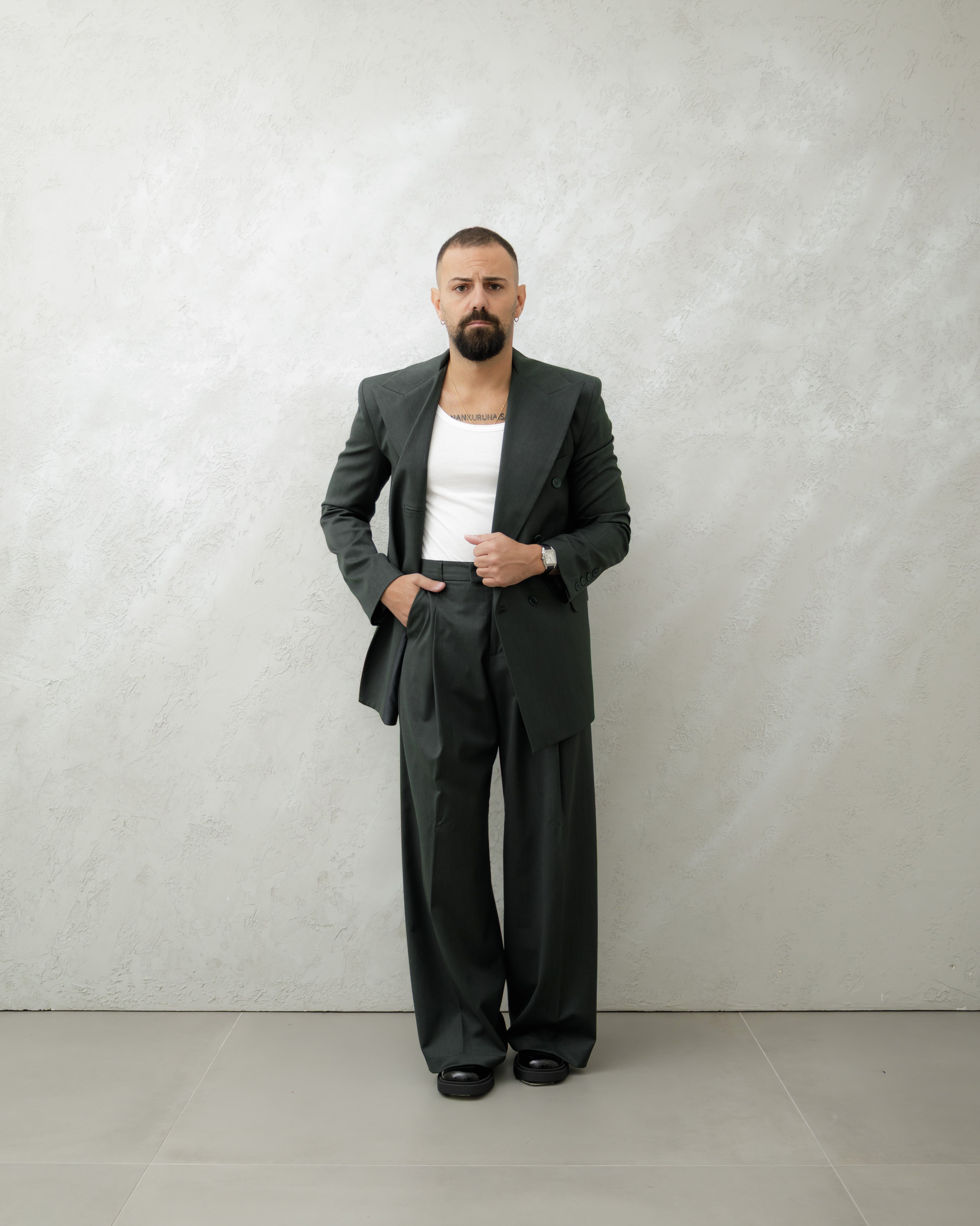 PANTALONI WIDE FIT MA1031 VERDE