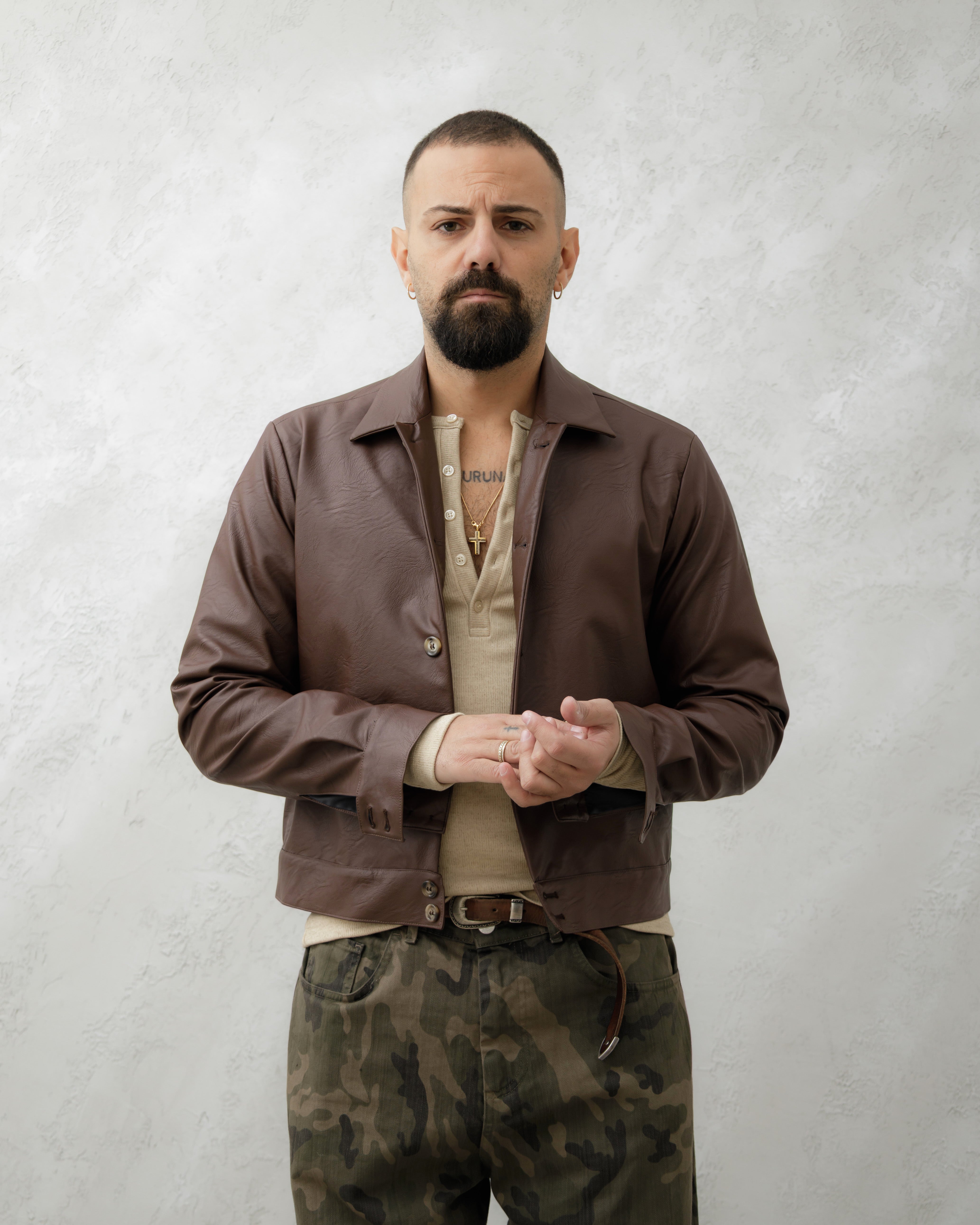 GIACCA CROP MA1019 LT Testa di moro