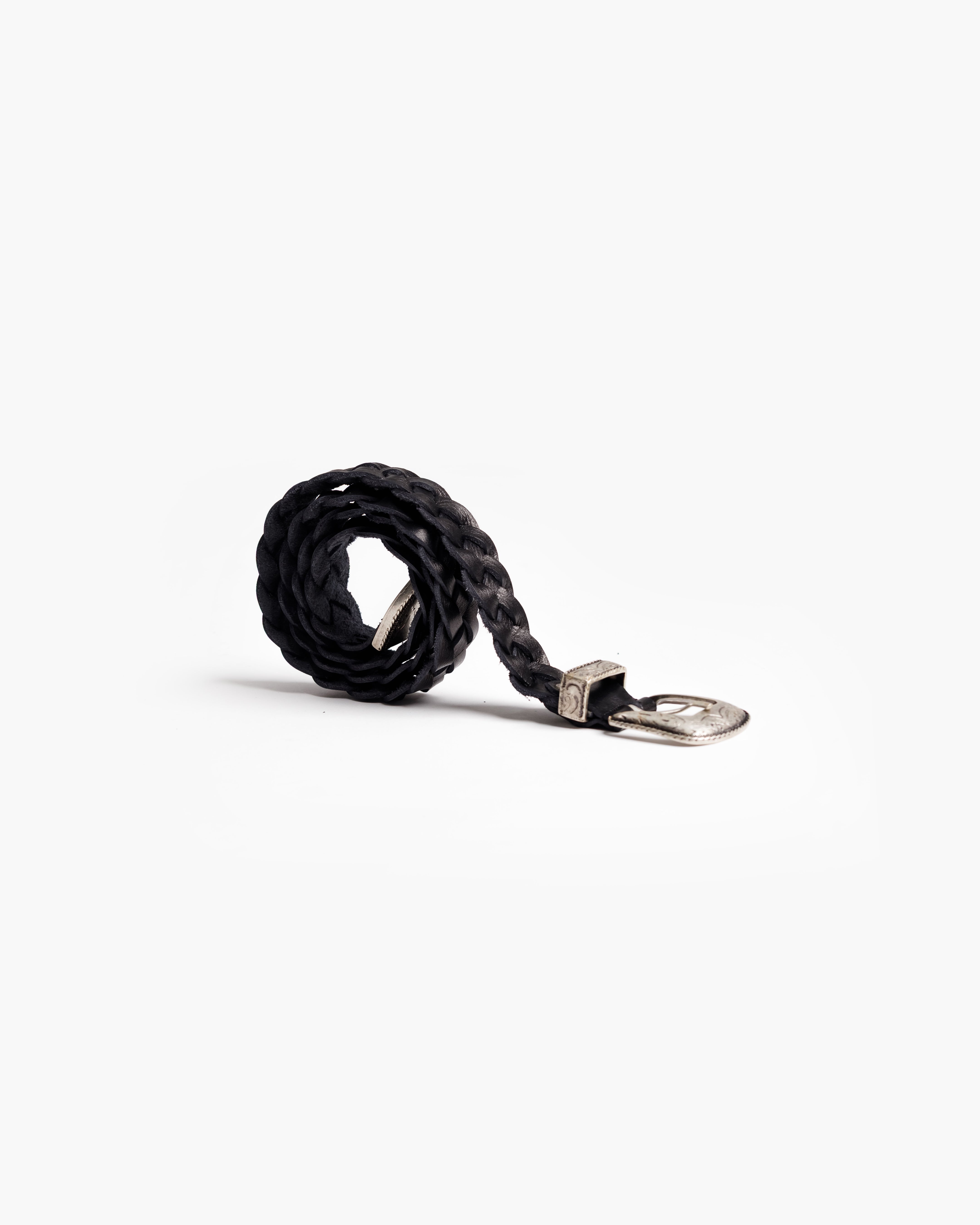 Cintura In Pelle Intrecciata - 2313/25 Nera