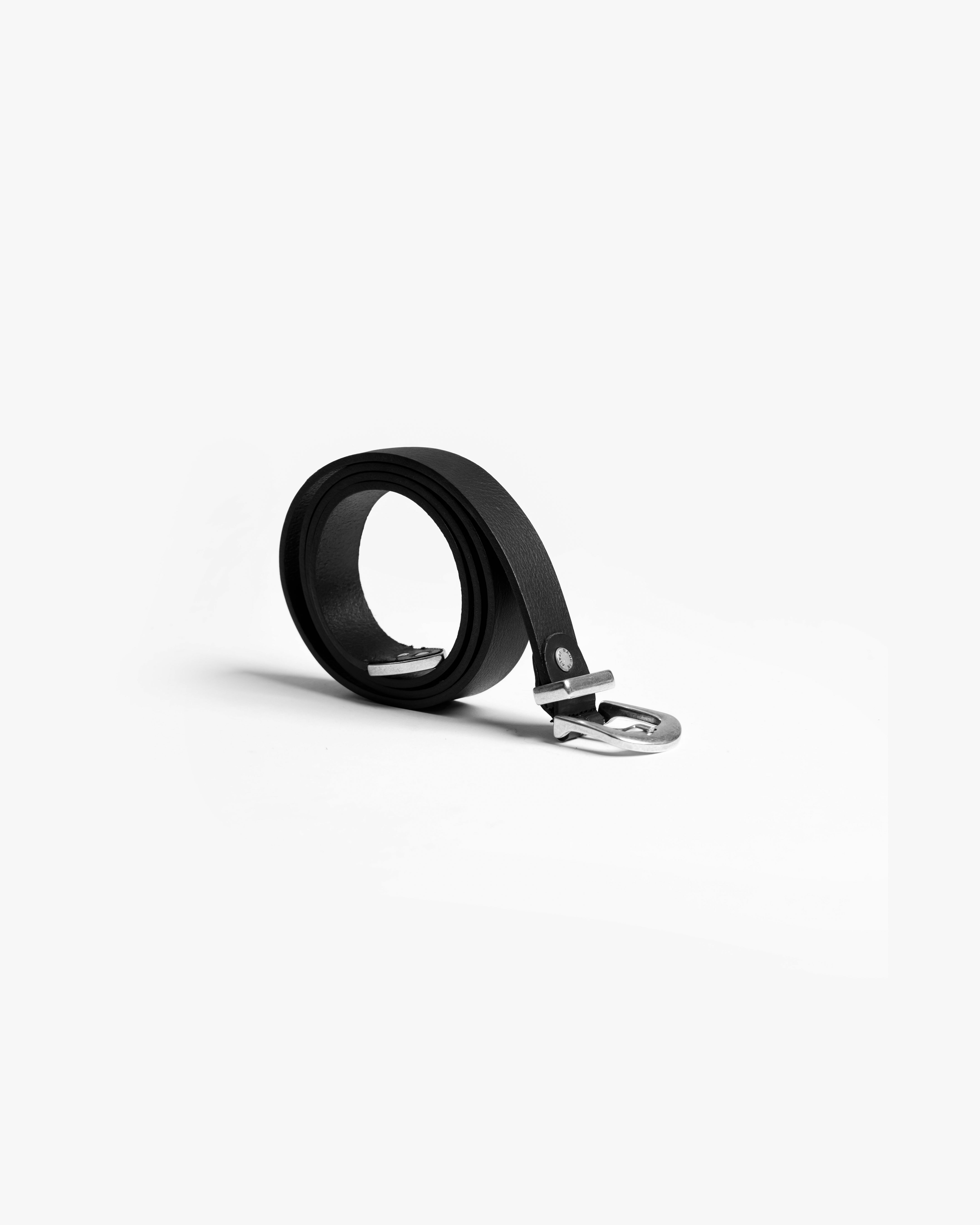 Cintura In Pelle Fibbia Ovale - 2632/20 Nera