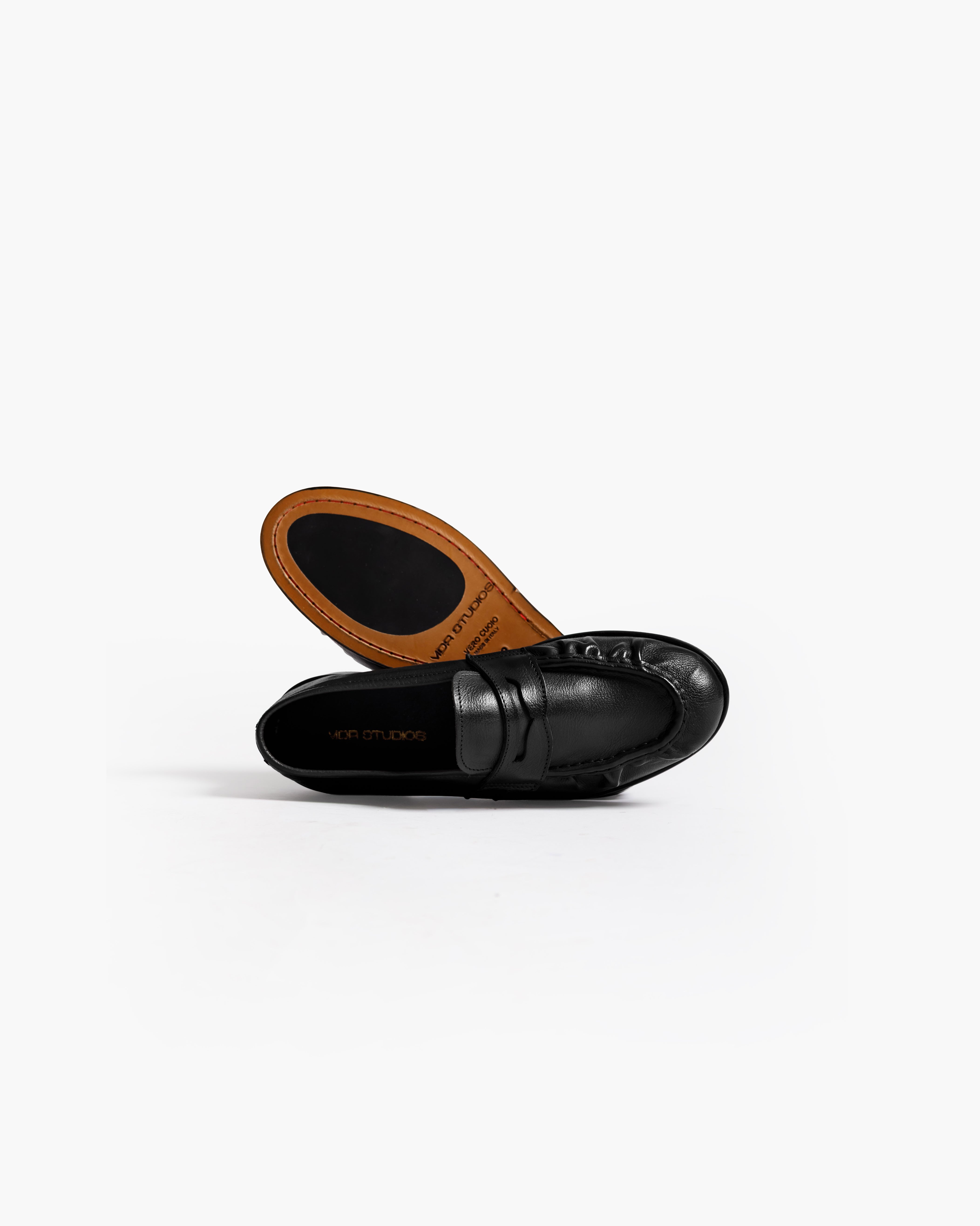 Mocassino in pelle penny - NERO