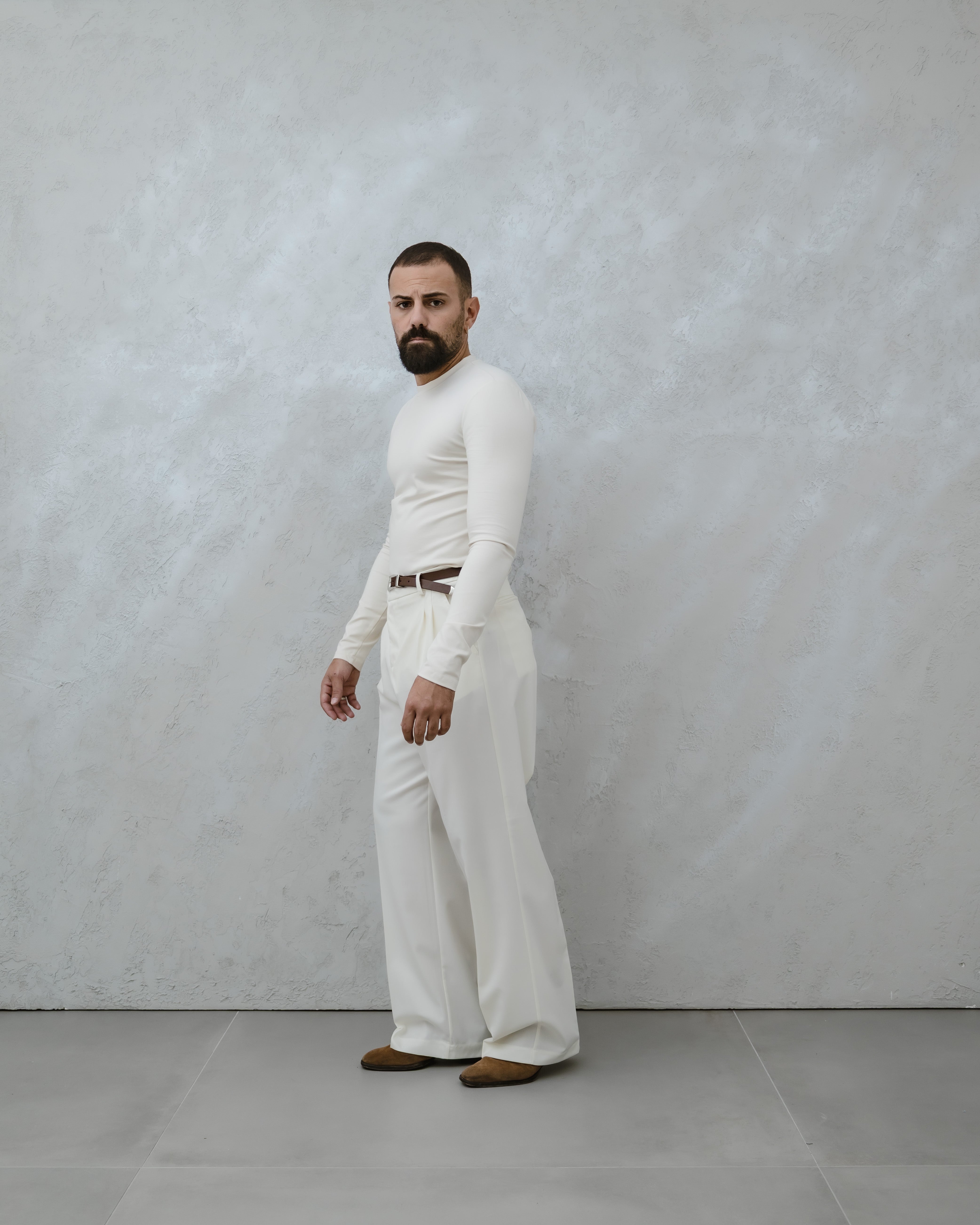 PANTALONI PALAZZO-MA1012 Bianco