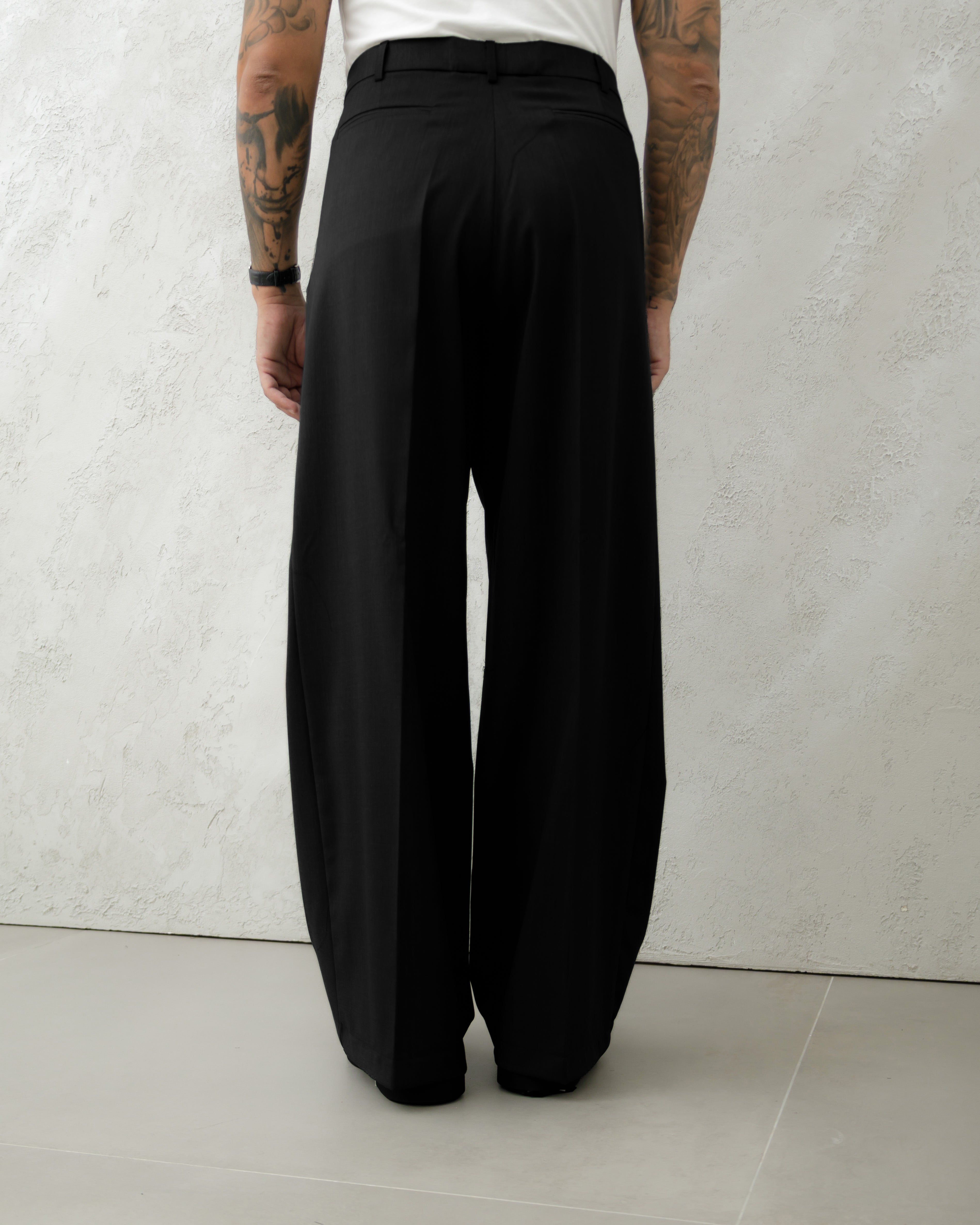 PANTALONI WIDE FIT MA1031 NERO