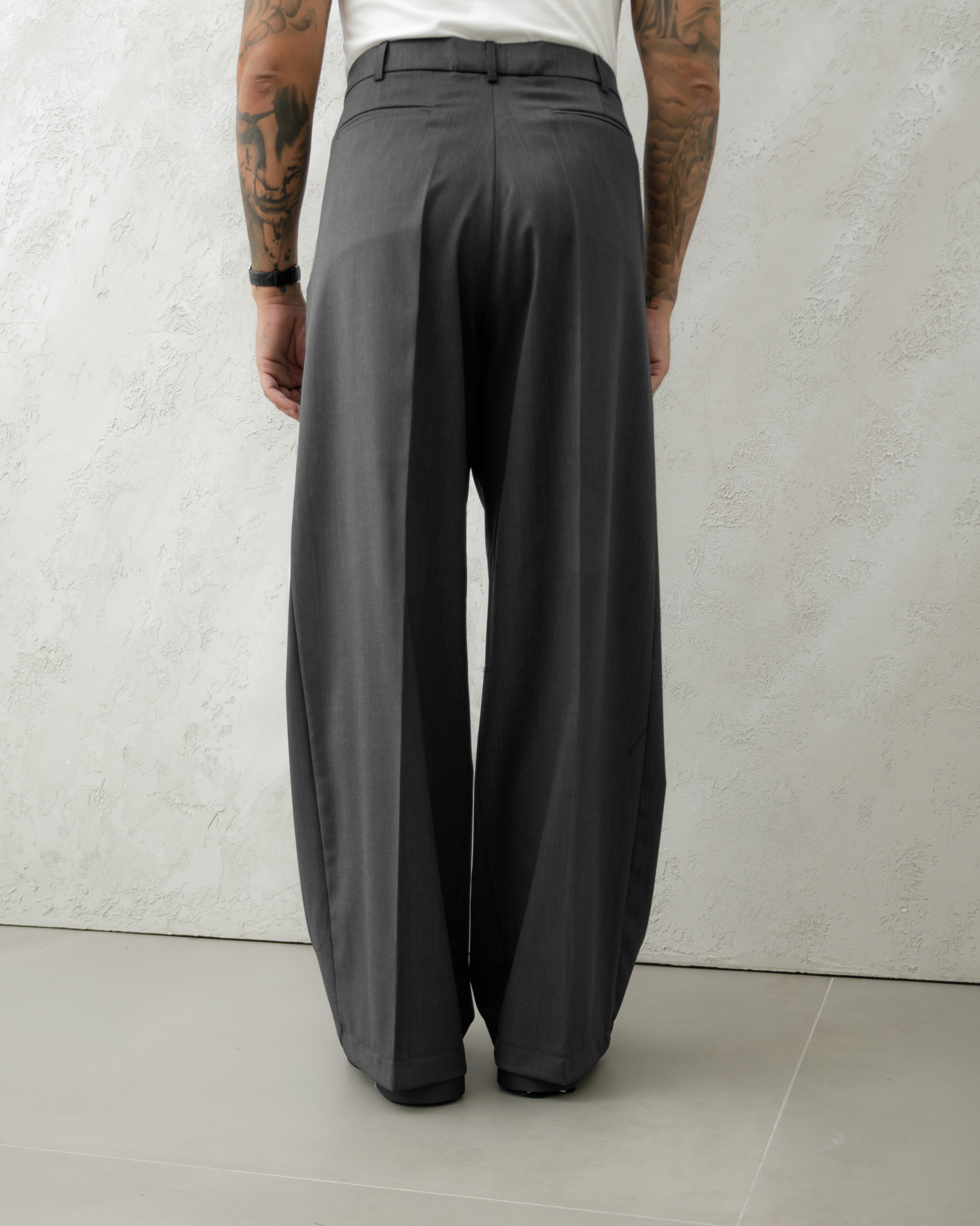 PANTALONI WIDE FIT MA1031 GRIGIO