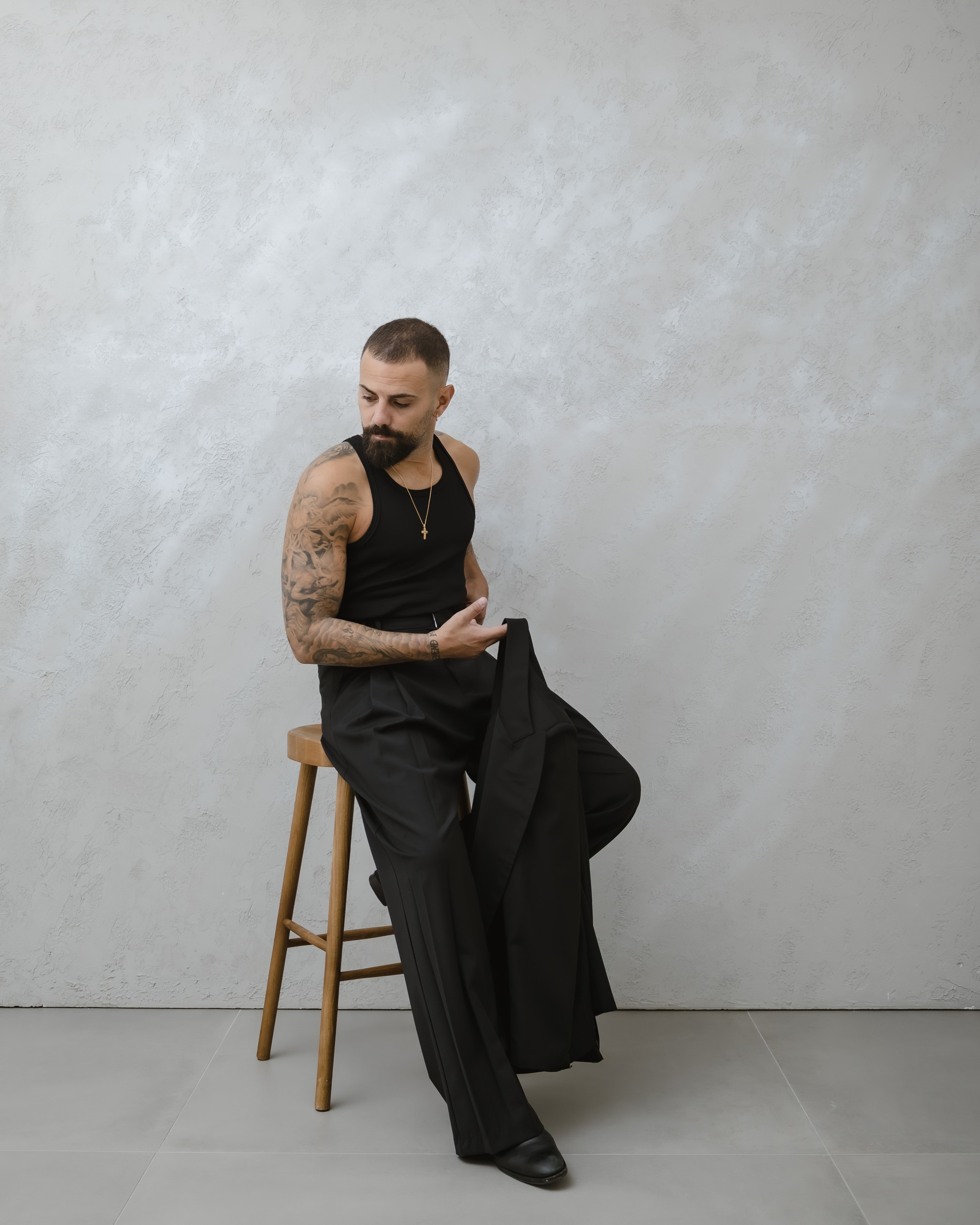 CANOTTA OLIMPIONICA-MA1030 NERO