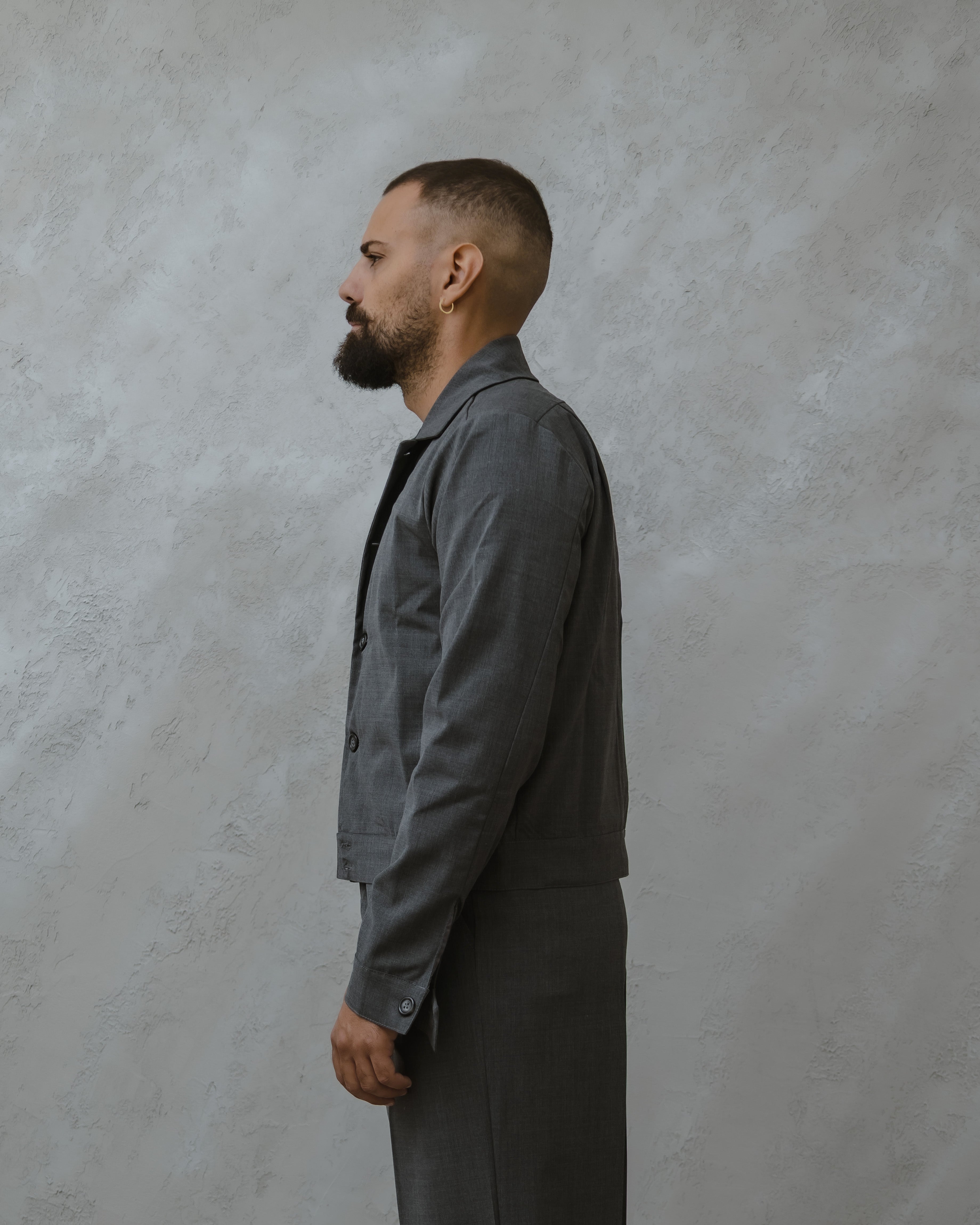 GIACCA CROP-MA1019 GRIGIO