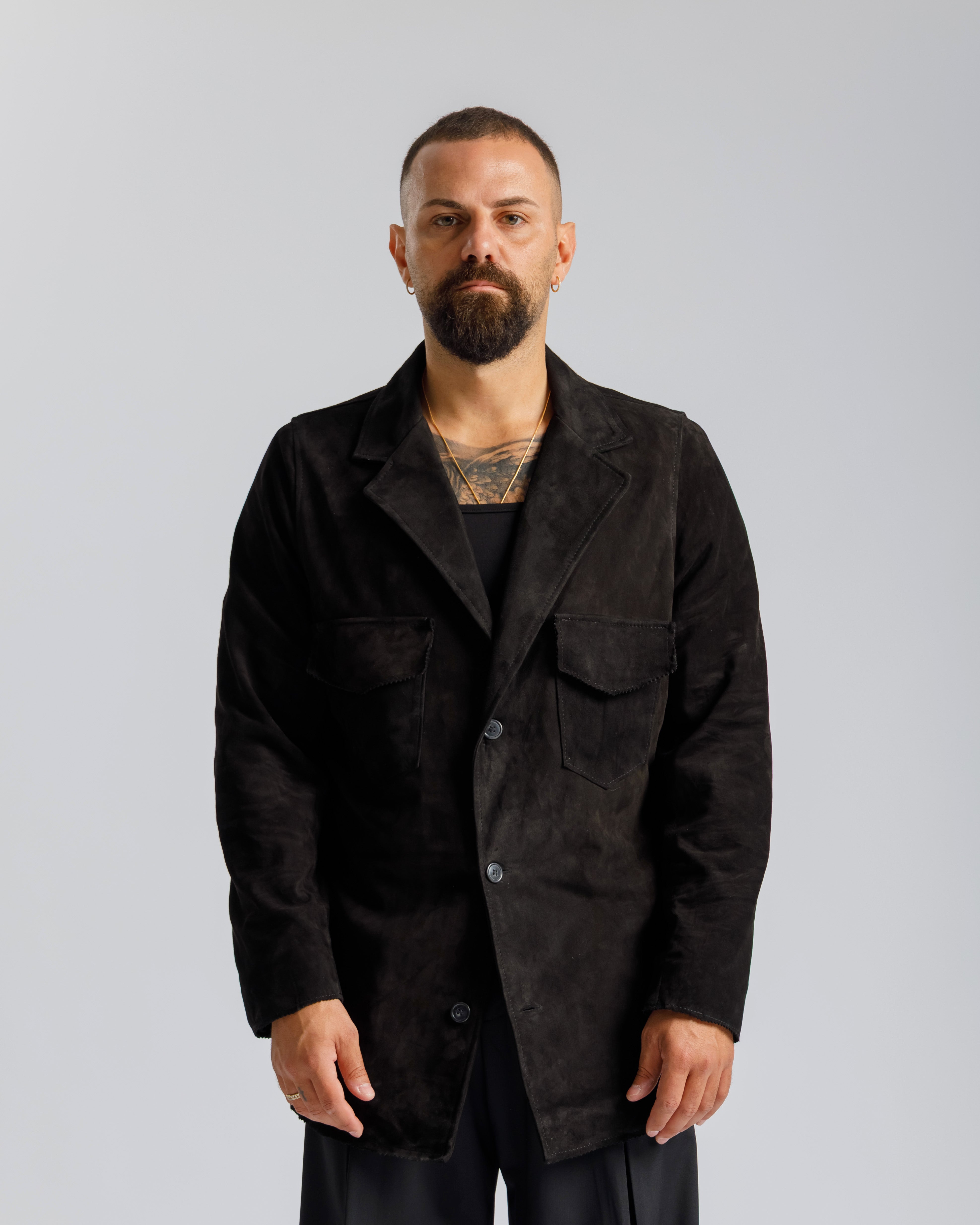 Giacca camoscio - MA71396 Nera