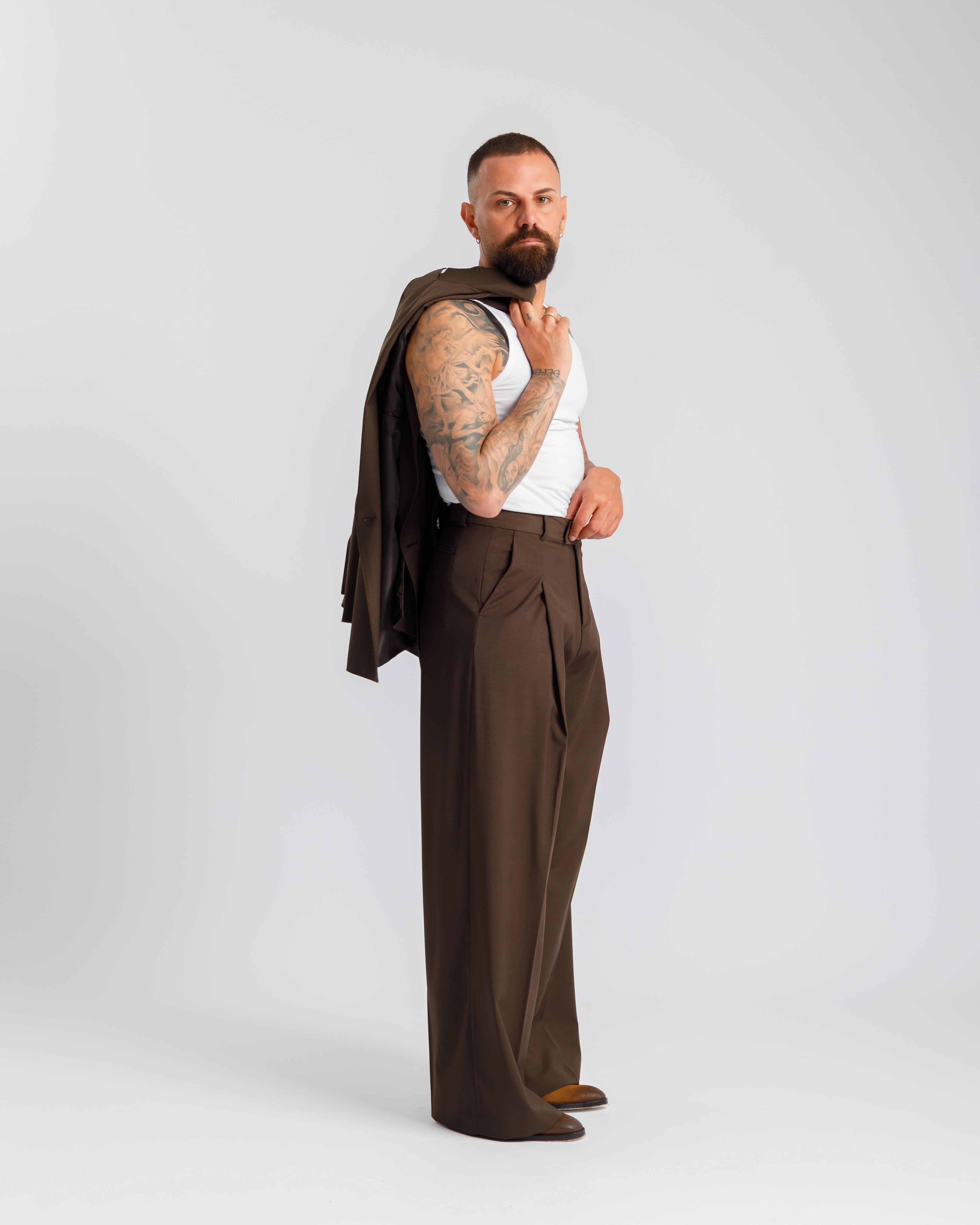Pantaloni Wide Fit - Ma1031 Testa di moro