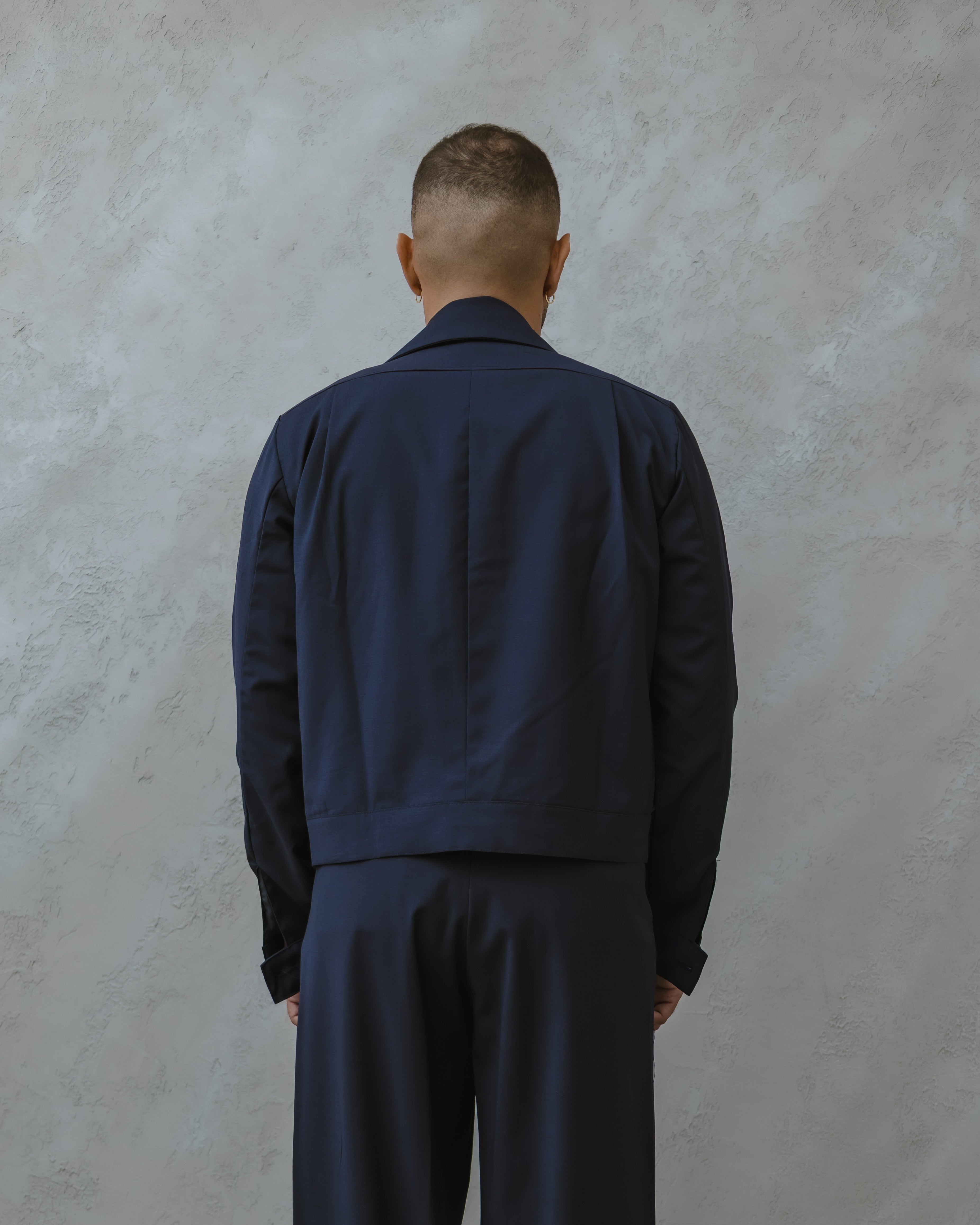 GIACCA CROP-MA1019 BLU