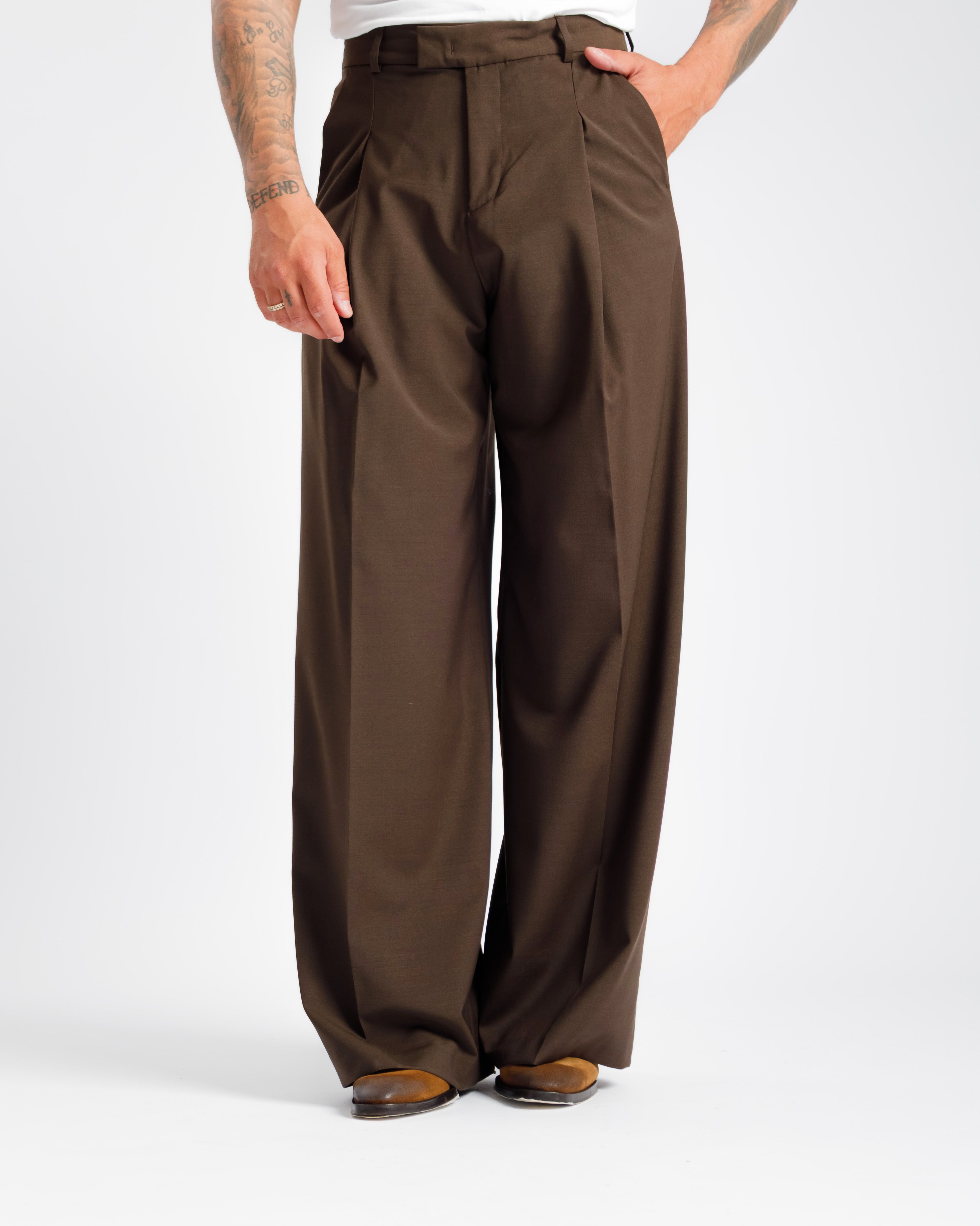 Pantaloni Wide Fit - Ma1031 Testa di moro