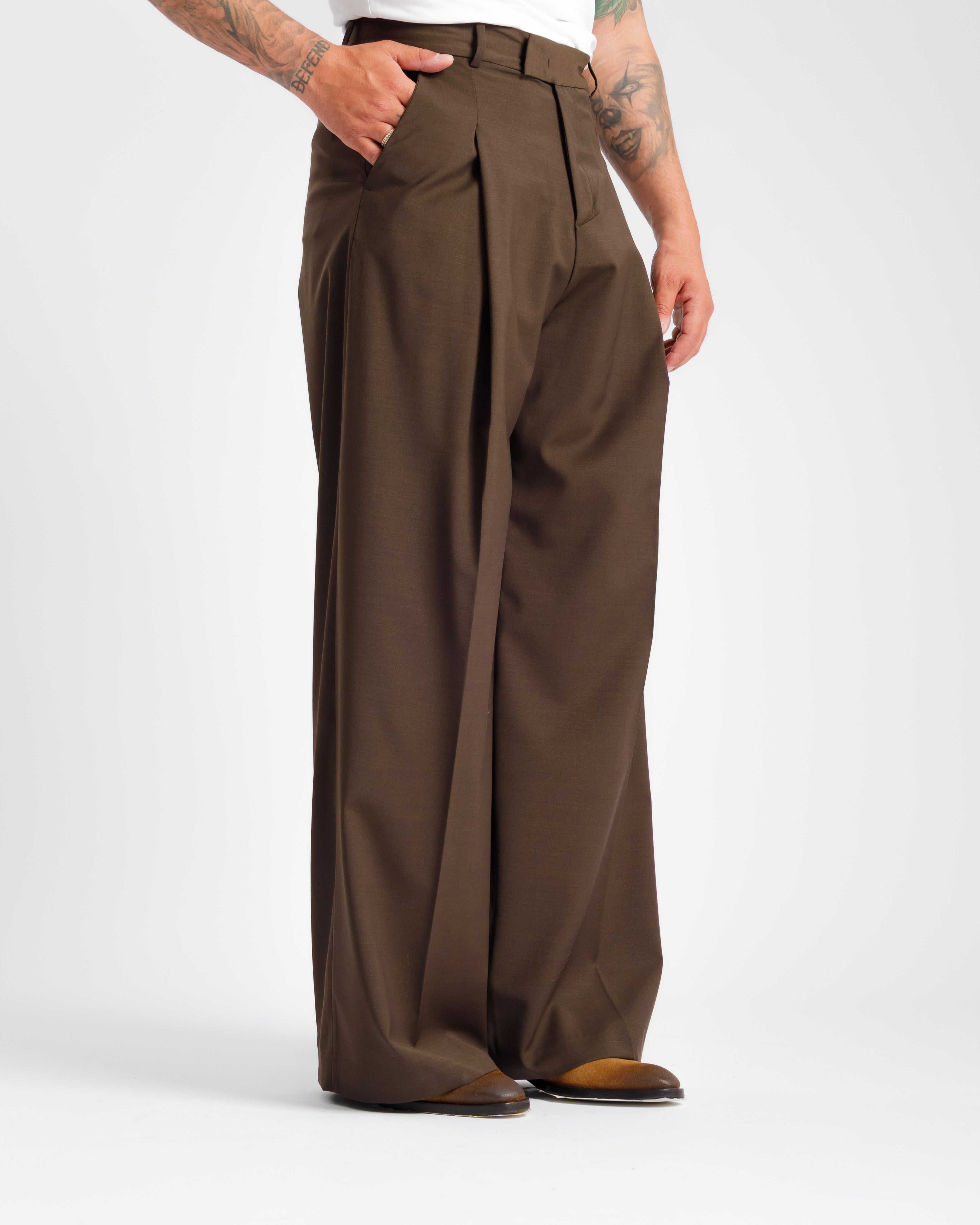 Pantaloni Wide Fit - Ma1031 Testa di moro