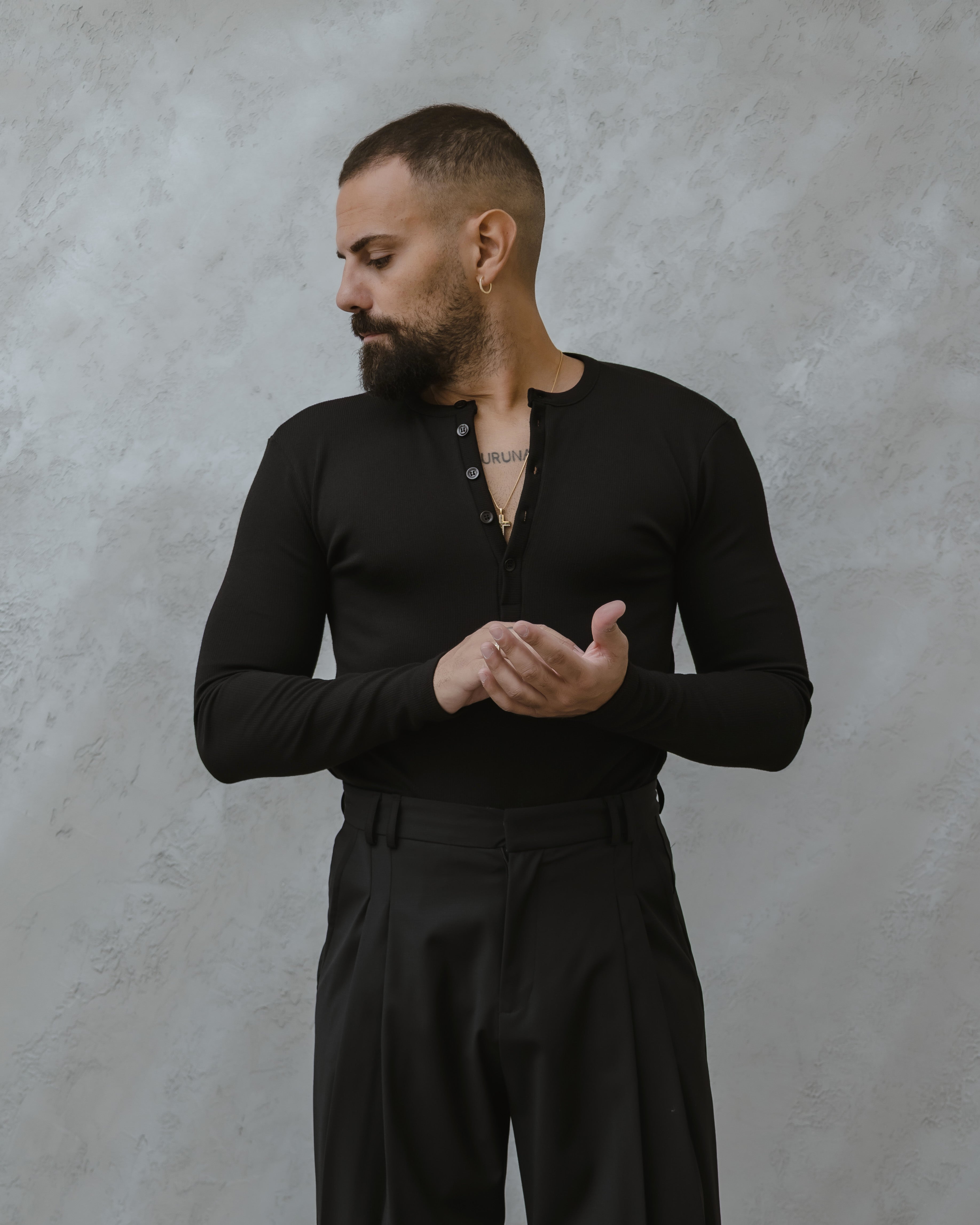 MAGLIA SERAFINA A COSTE - MA1016 NERO