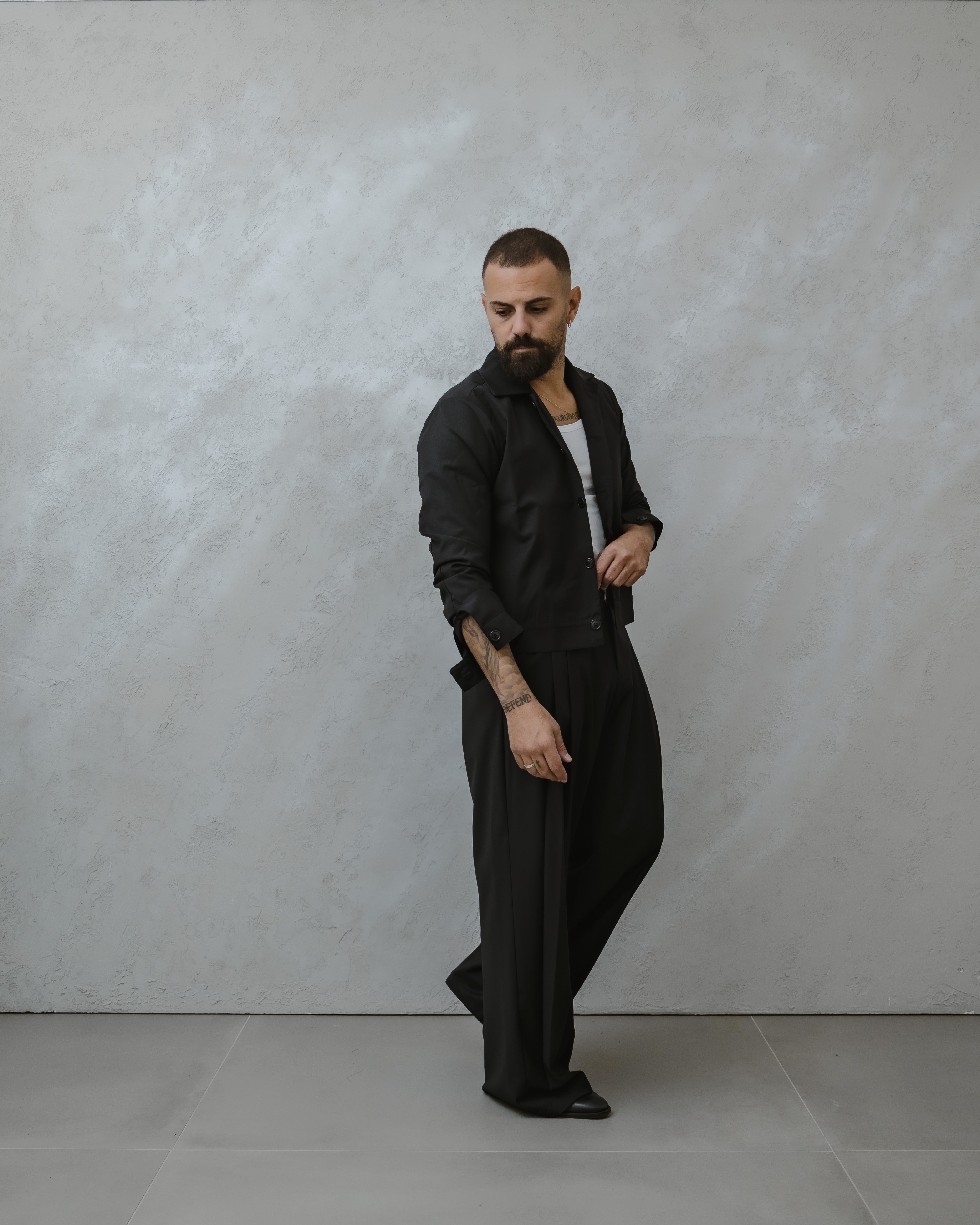 GIACCA CROP-MA1019 NERO