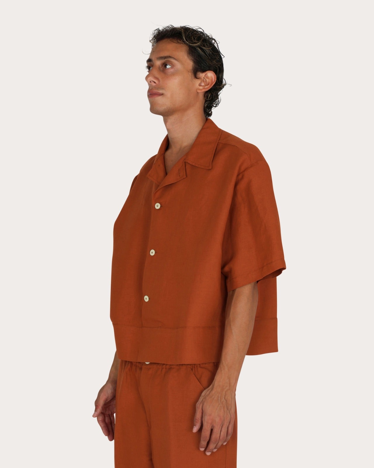 Camicia boxer in lino RUGGINE - MDR STUDIOS x 3DICI