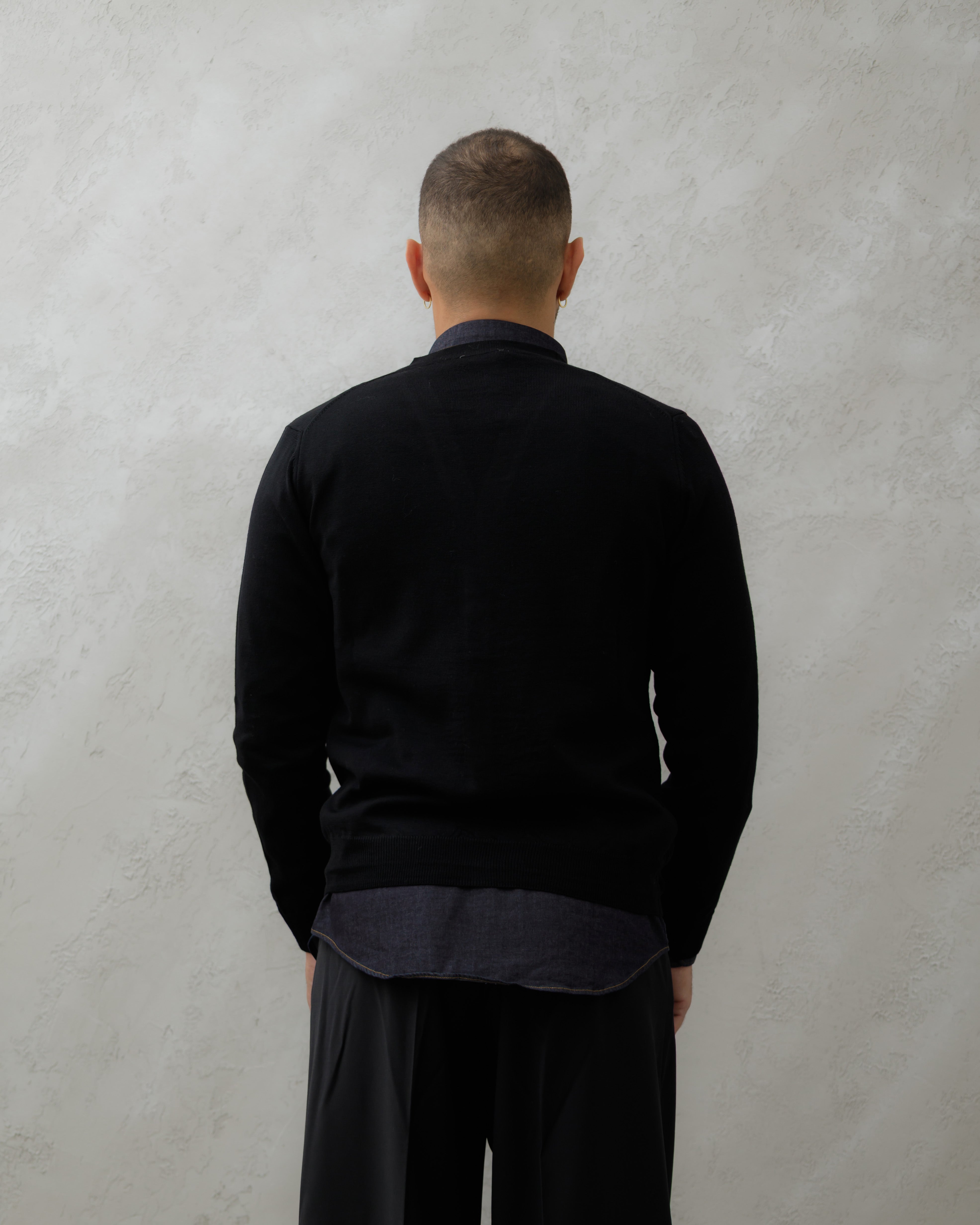 CARDIGAN IN LANA - MA8517 NERO