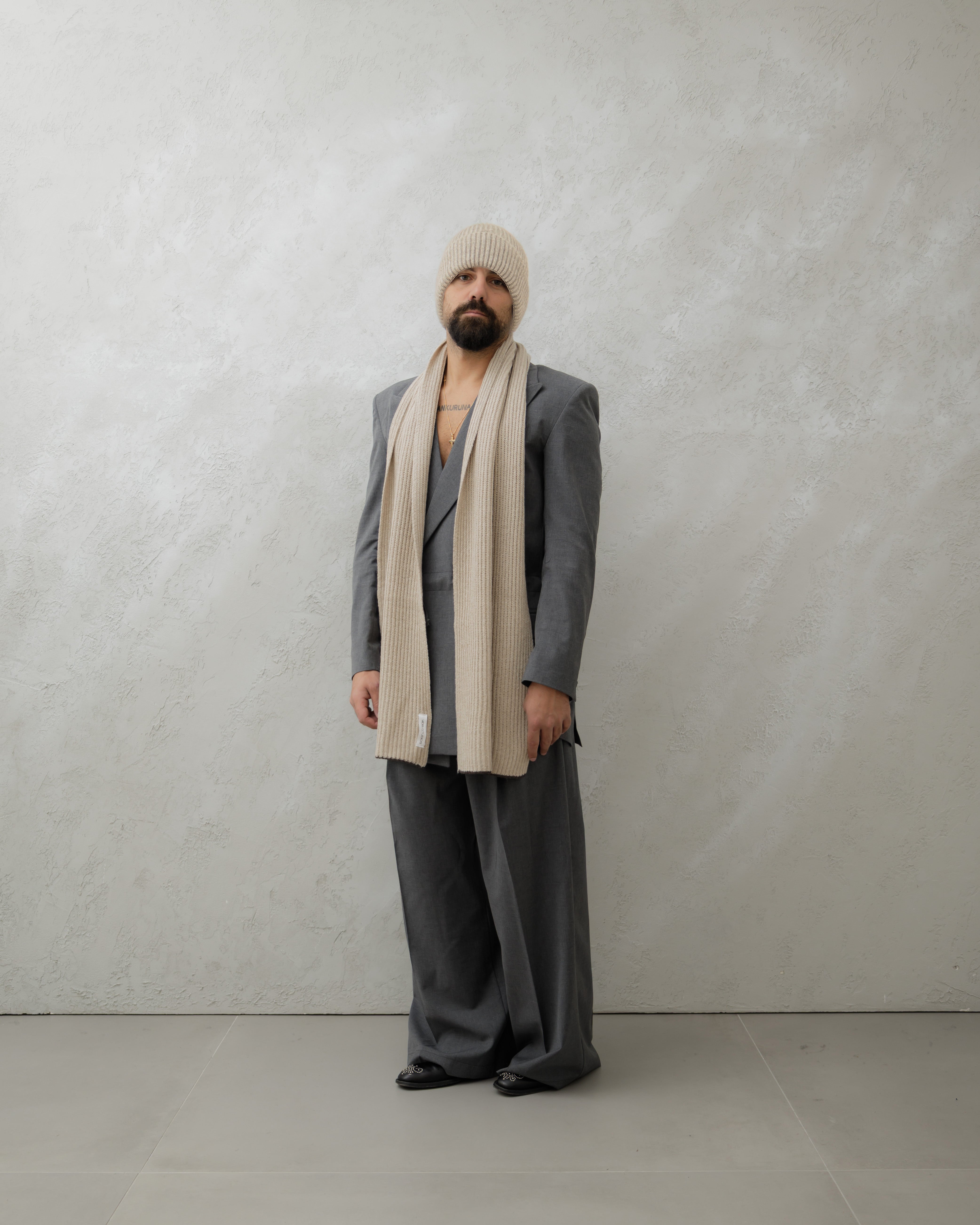 SCIARPONE IN LANA - SP8489 Beige