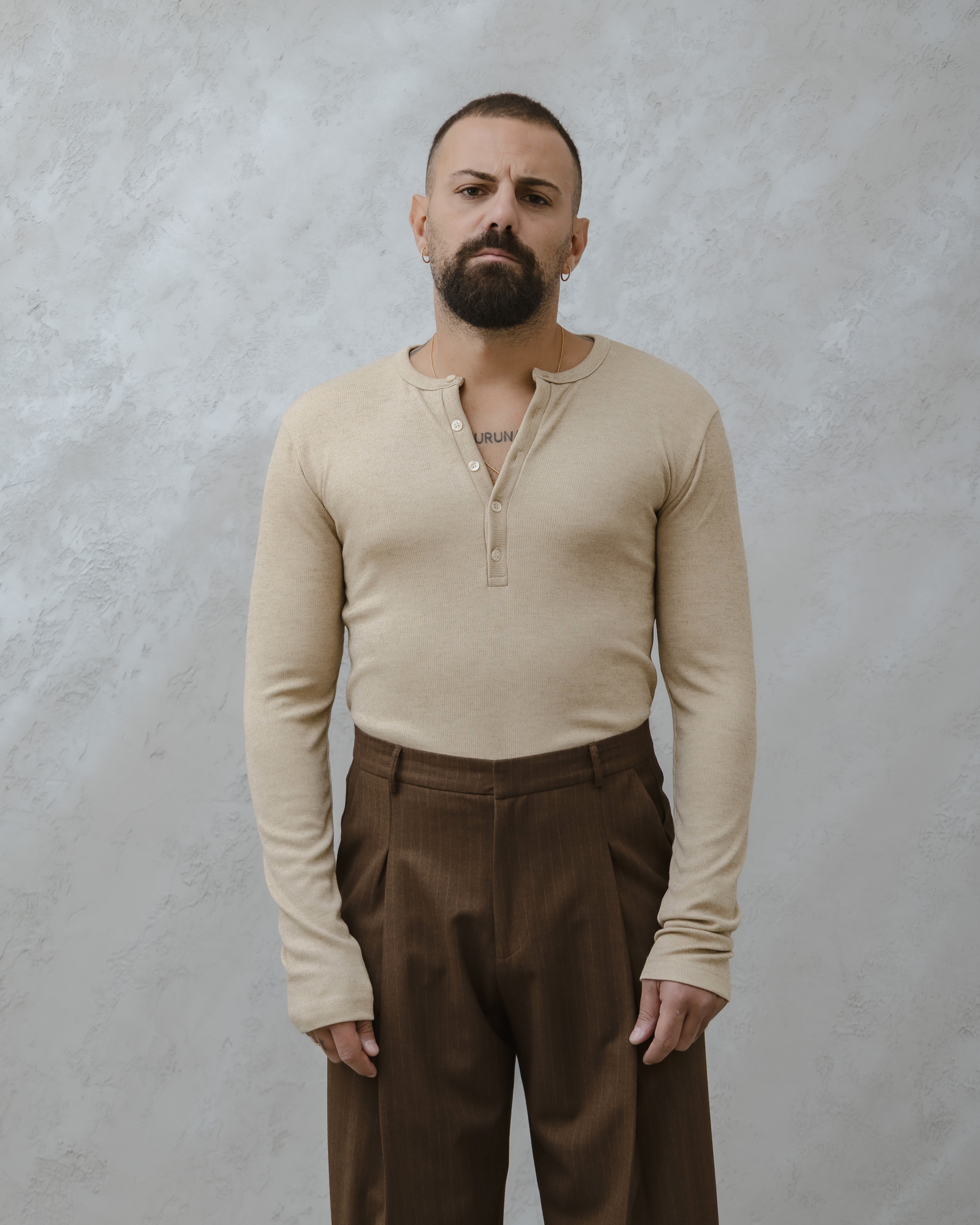 MAGLIA SERAFINA A COSTE - MA1016 Beige