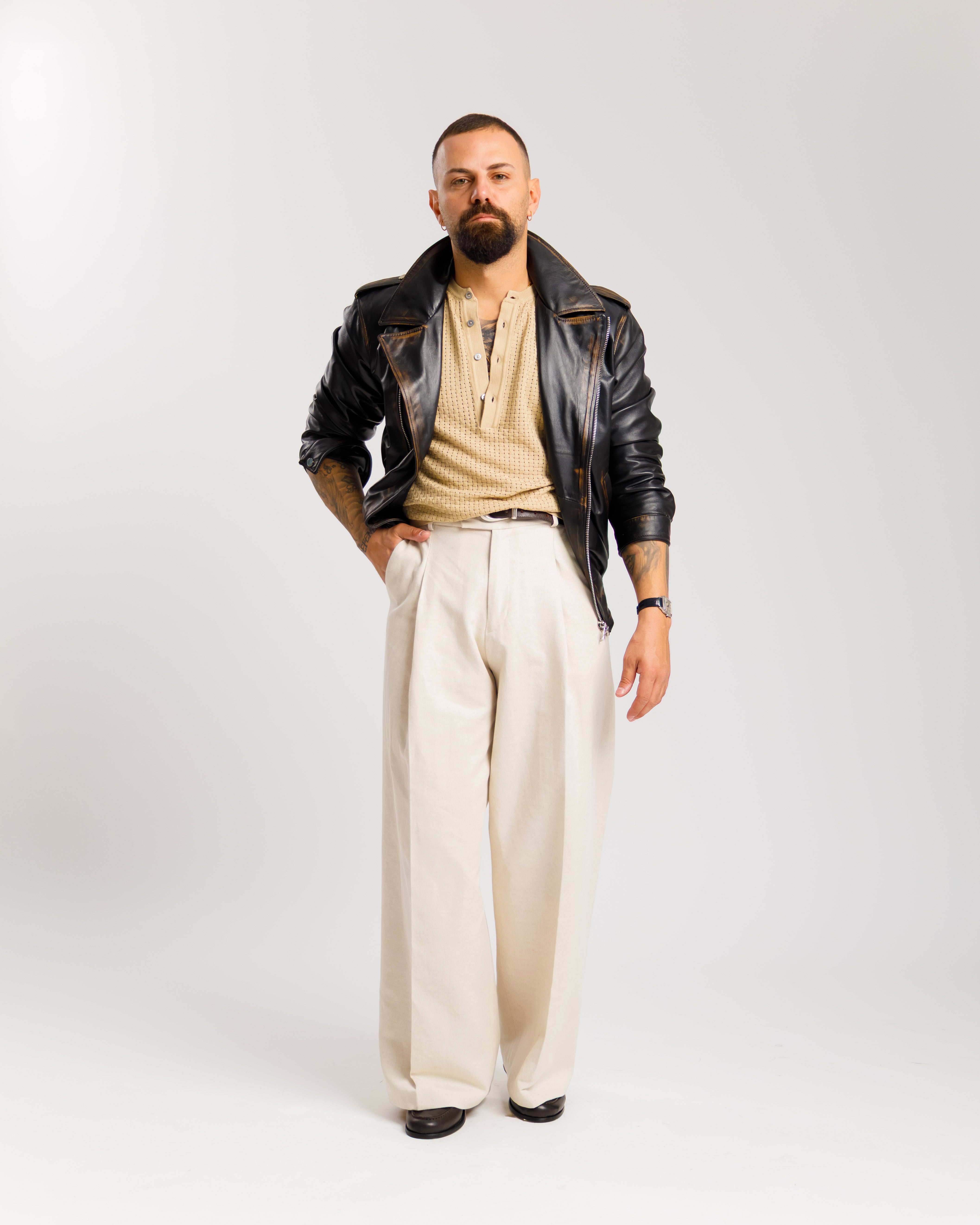 Wide Fit Trousers - Ma1031 Cream