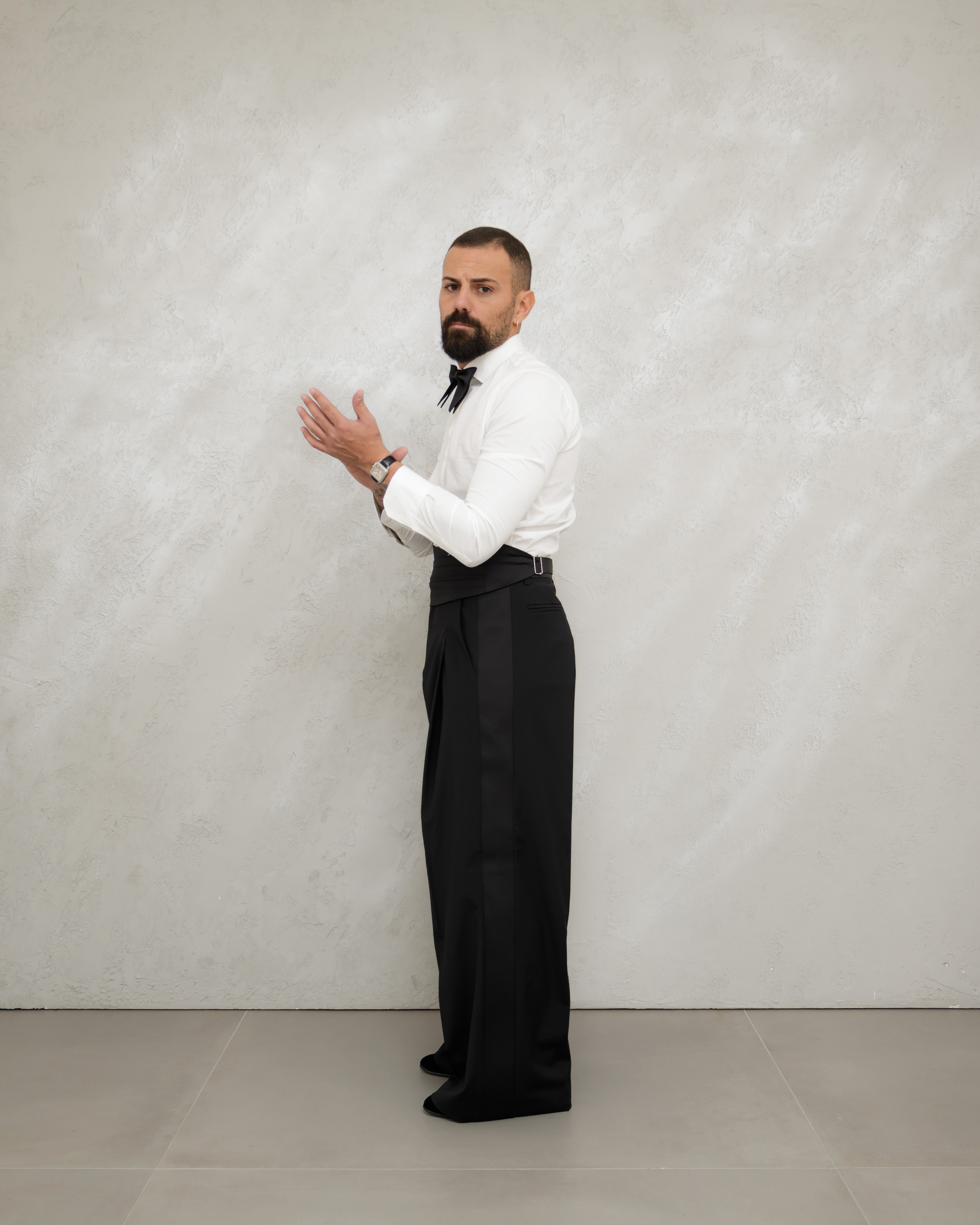 PANTALONI WIDE FIT SMOKING MA-1043