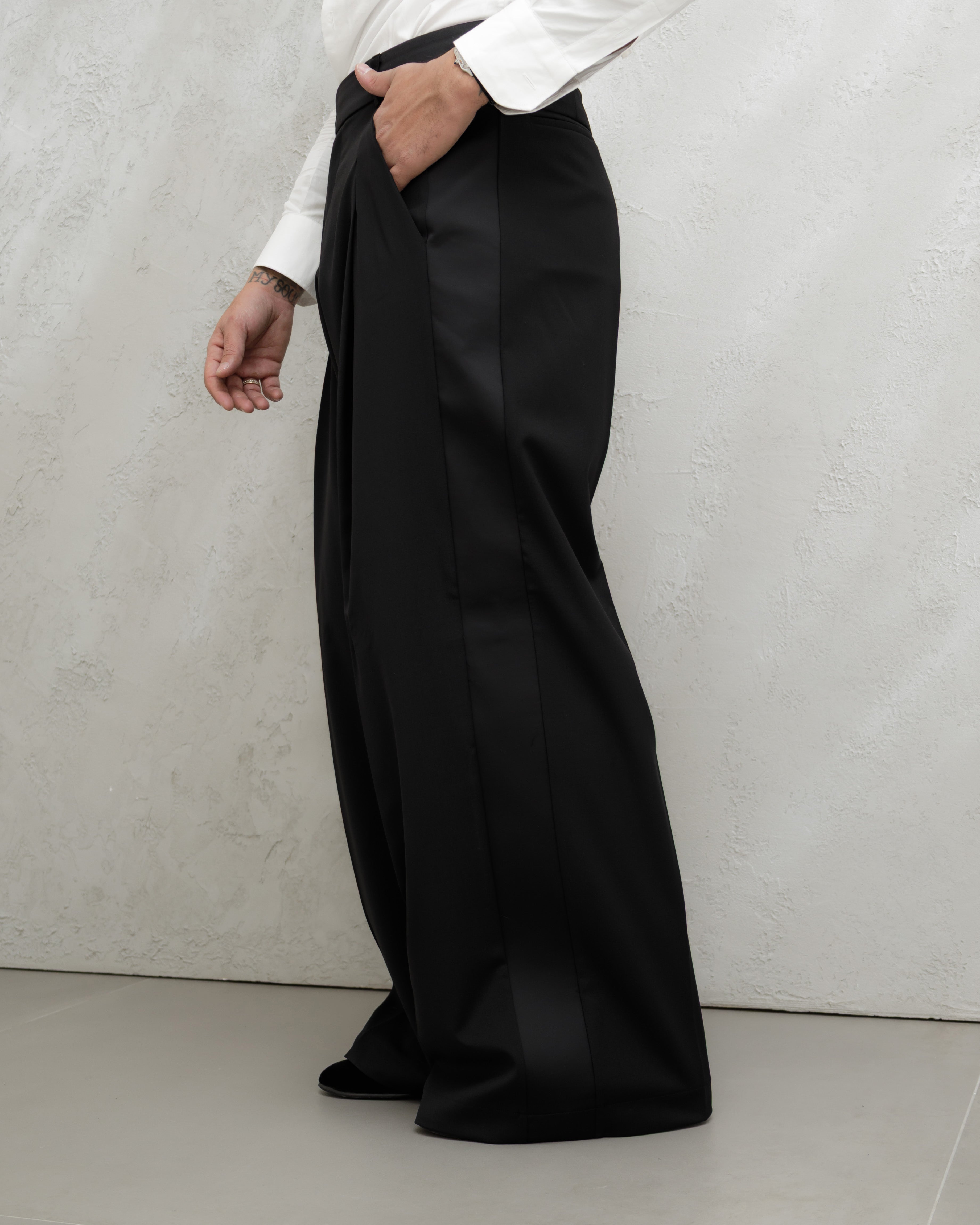 PANTALONI WIDE FIT SMOKING MA-1043