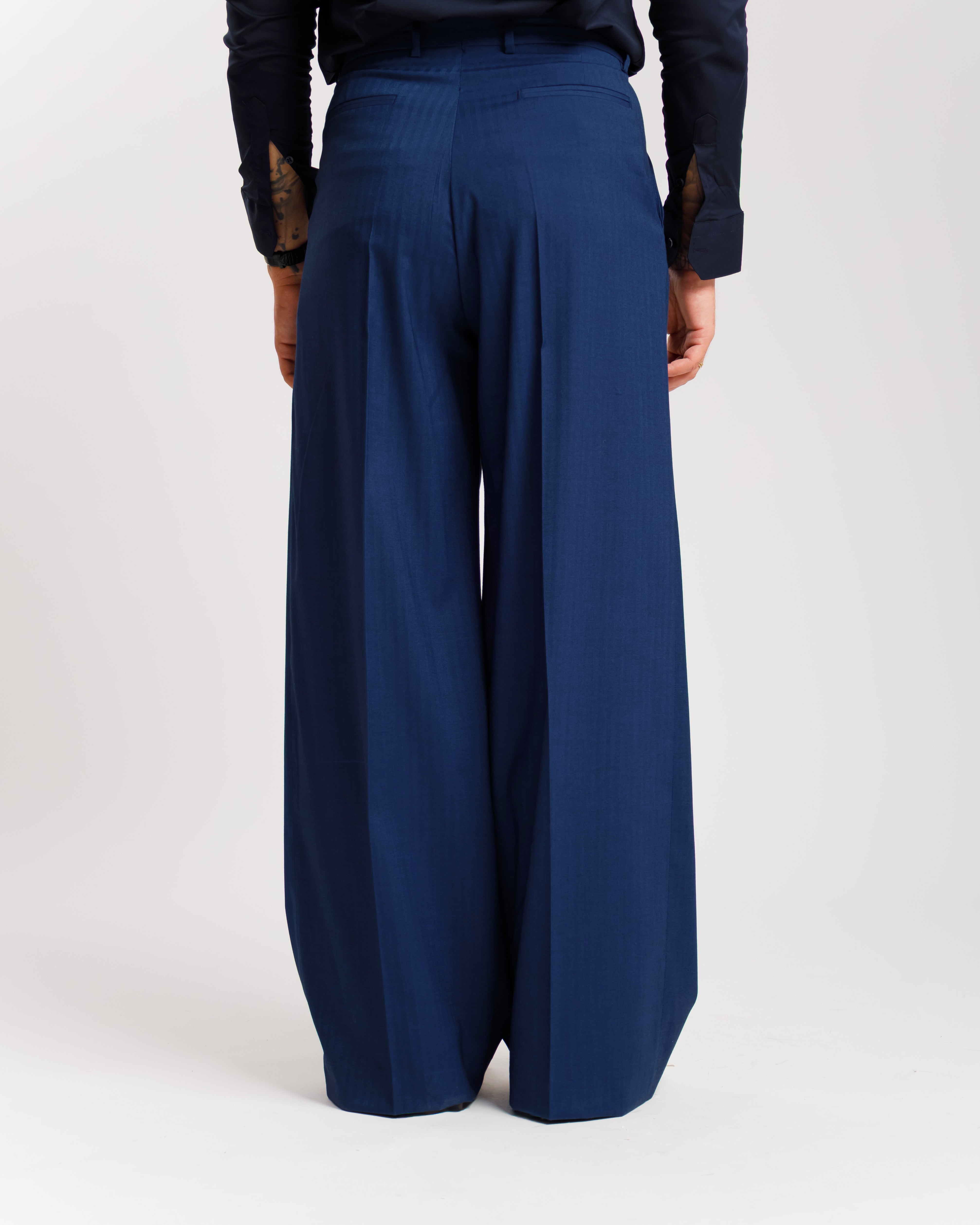Pantaloni Wide Fit solaro - Ma1032 Blu