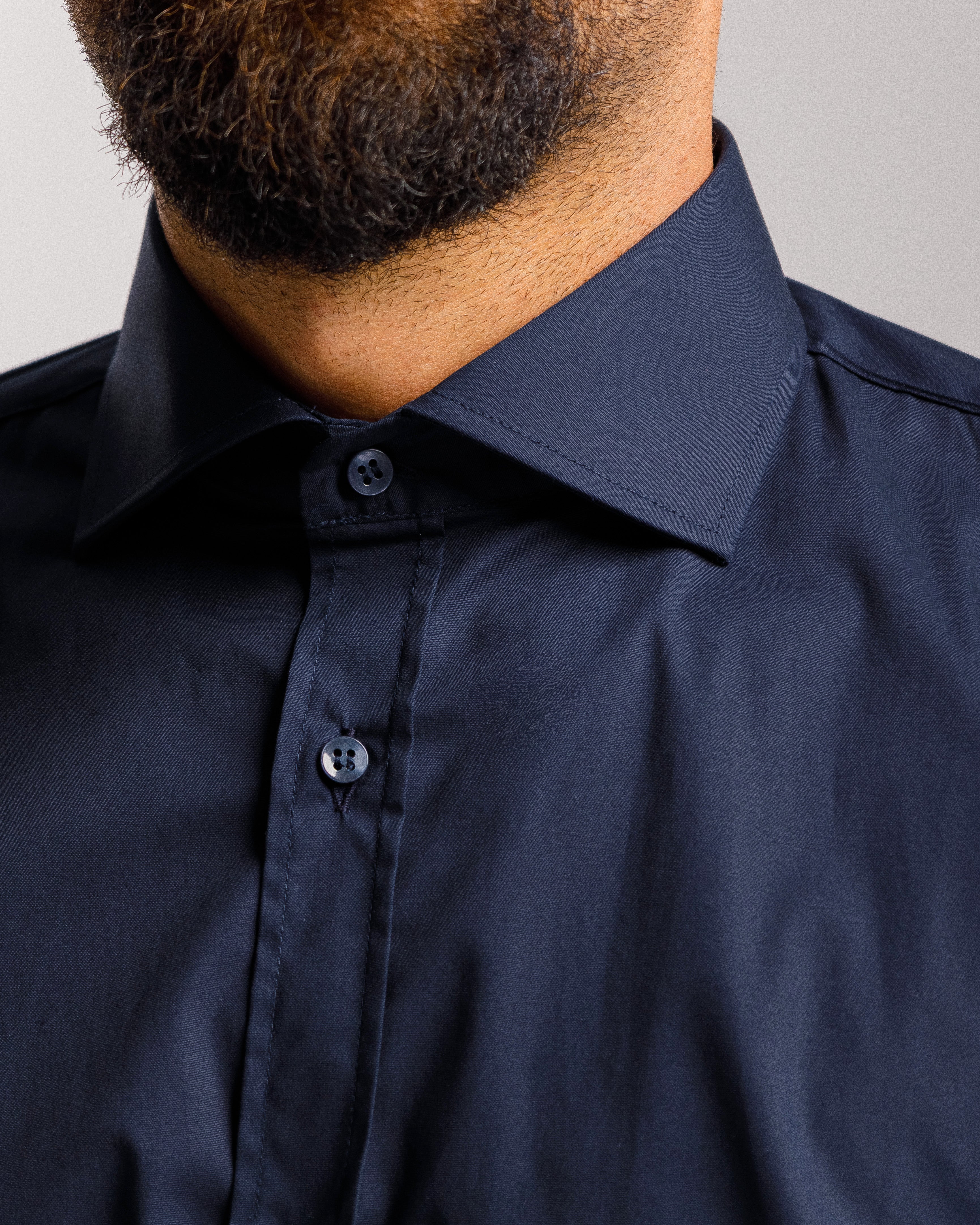 Camicia collo francese - BLU