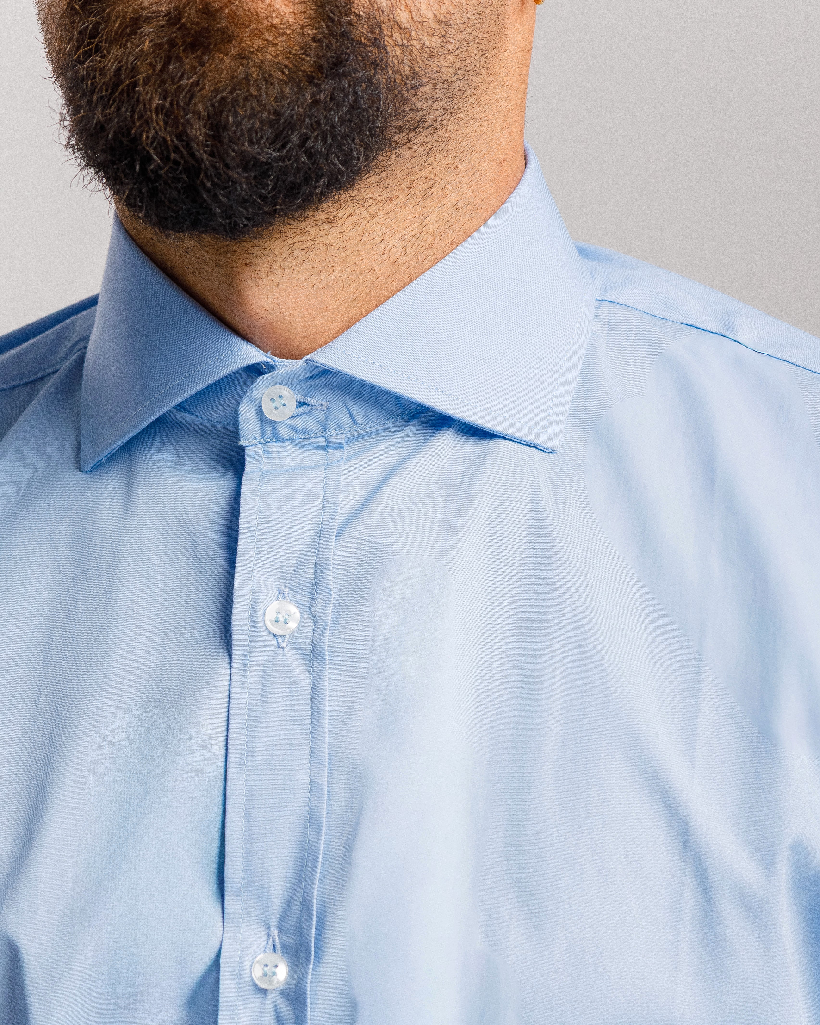 Camicia collo francese - AZZURRA