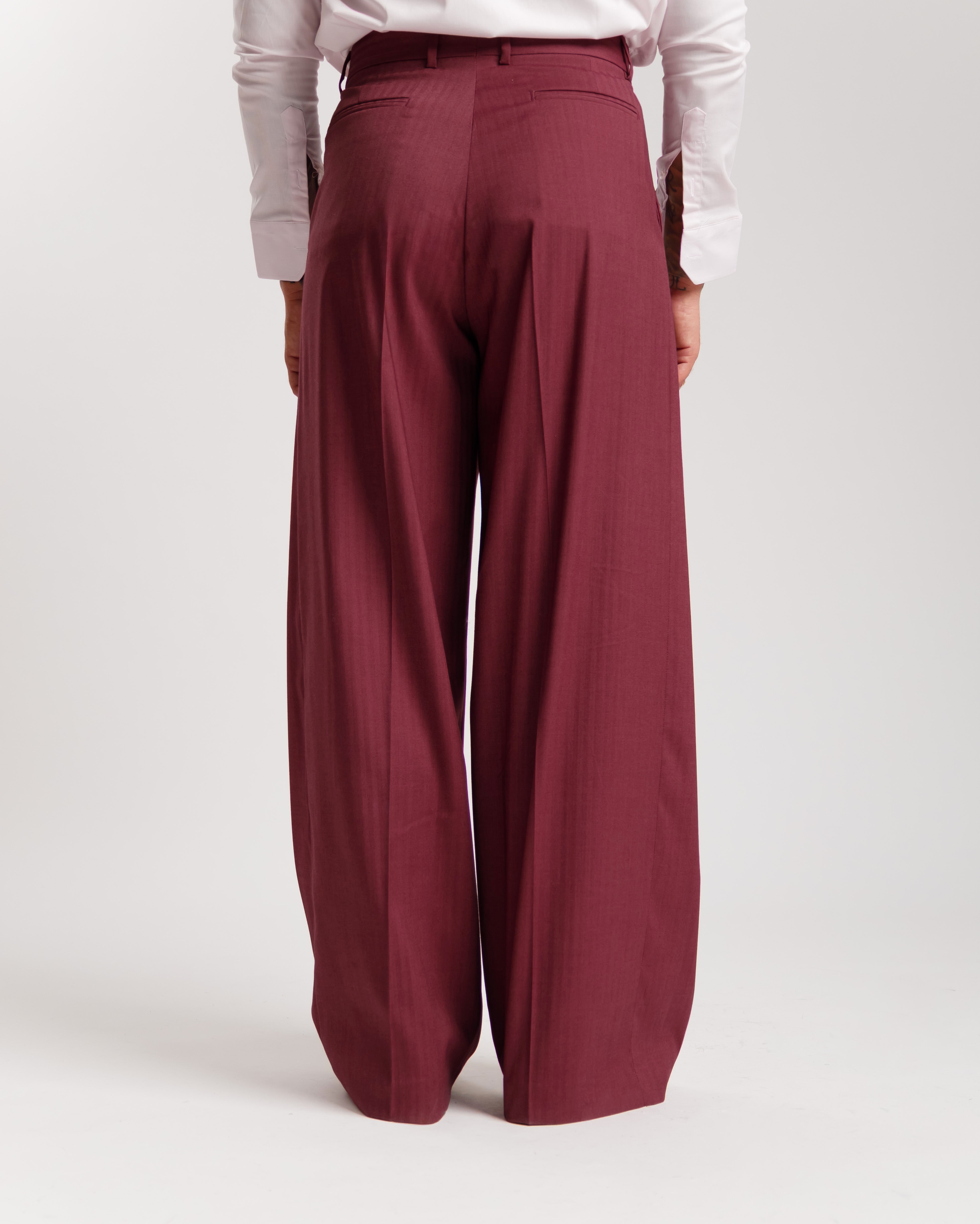 Wide Fit Trousers - Ma1031 Blue Pinstripe