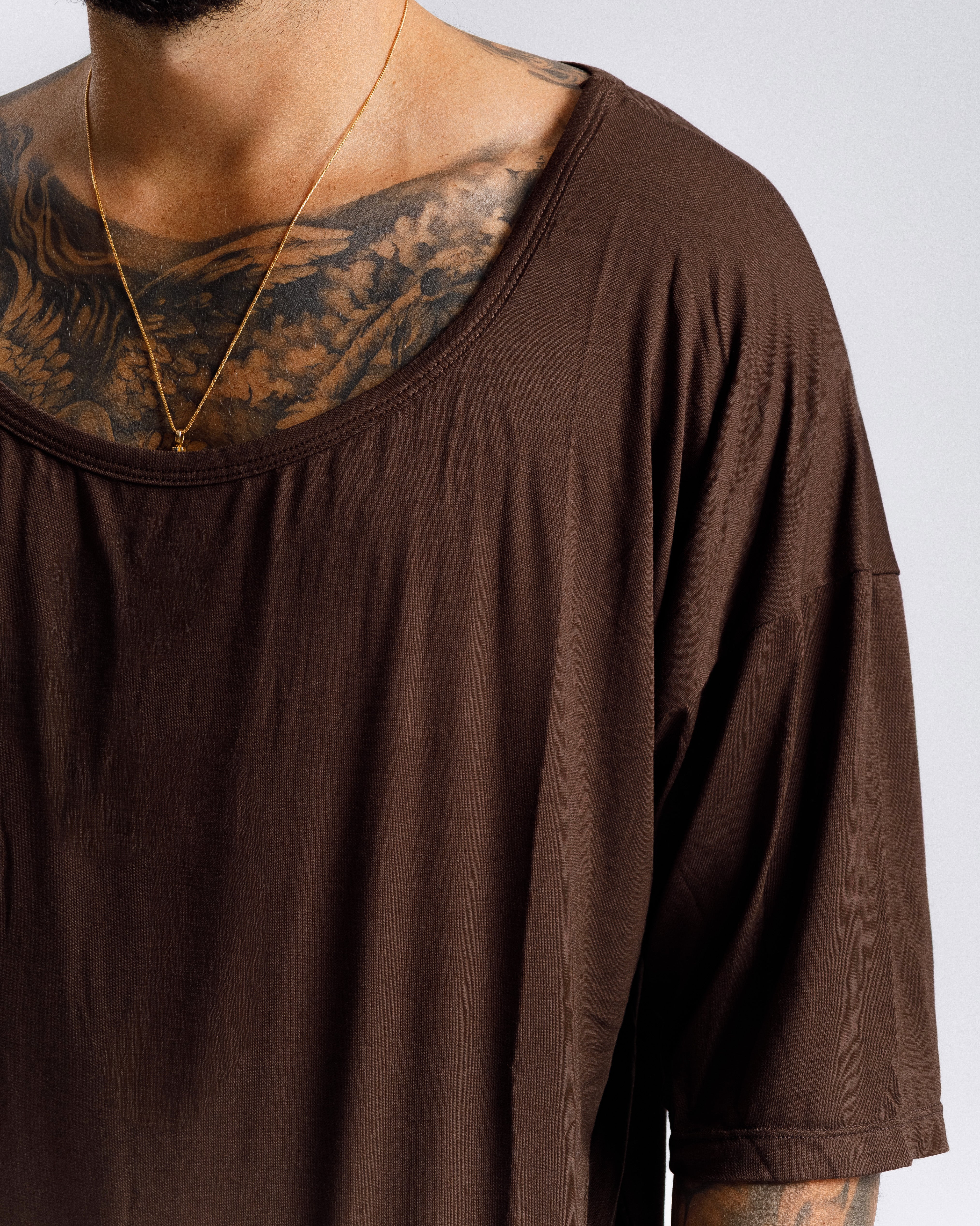 T-shirt Leggera Scollata - TESTA DI MORO Ma1075