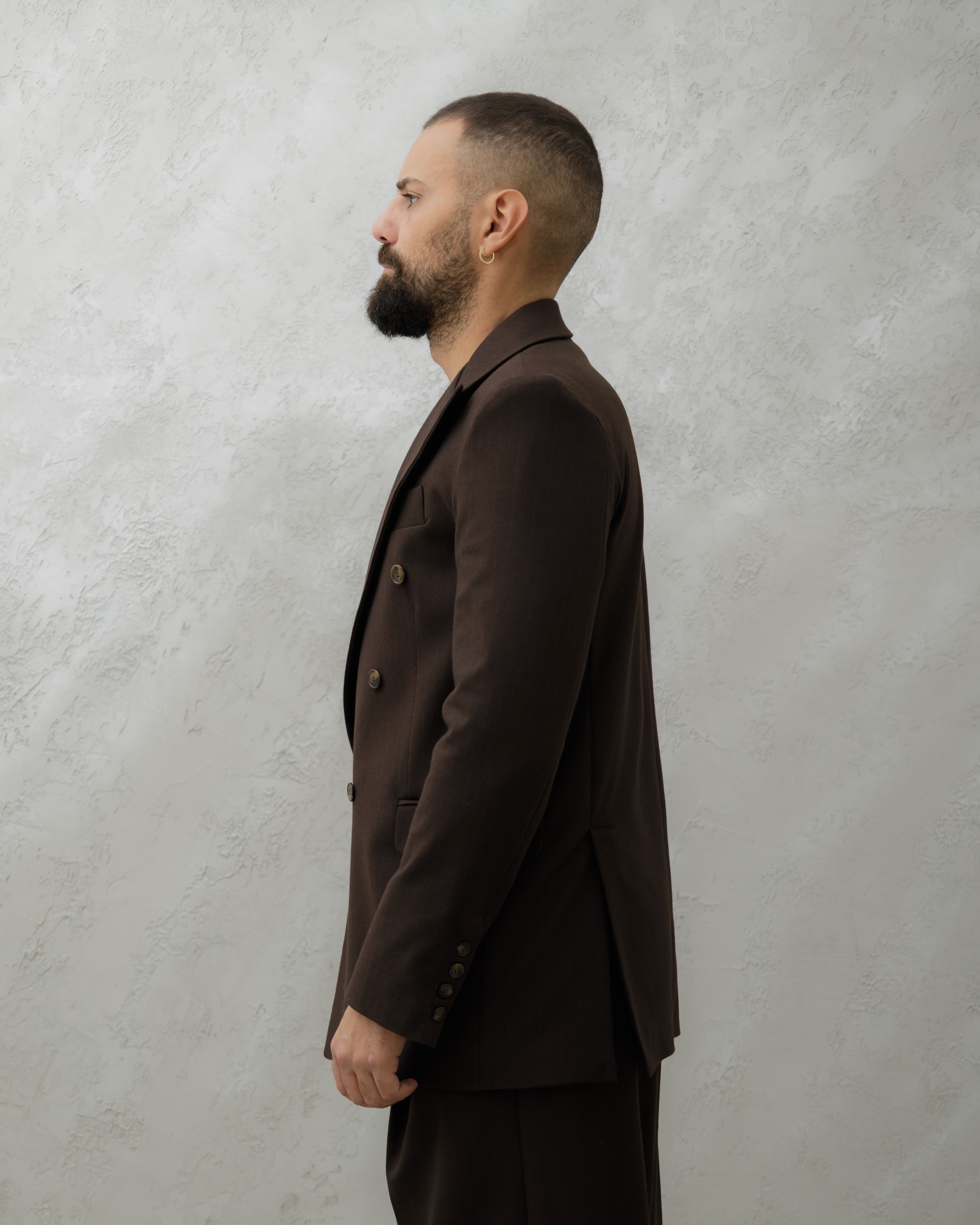 GIACCA PARIGI LANA -MA1029 MARRONE