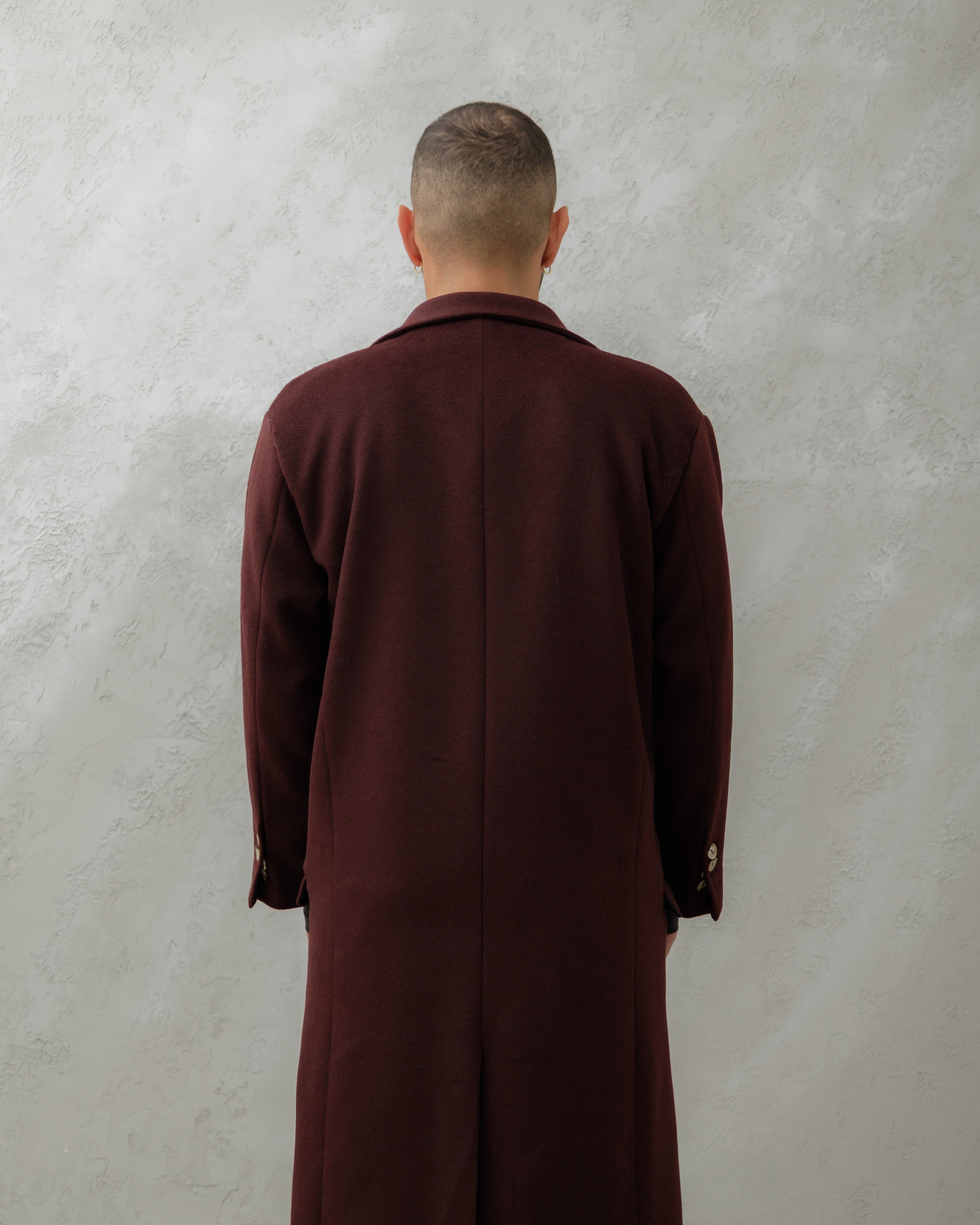 CAPPOTTO IN LANA BORDEAUX