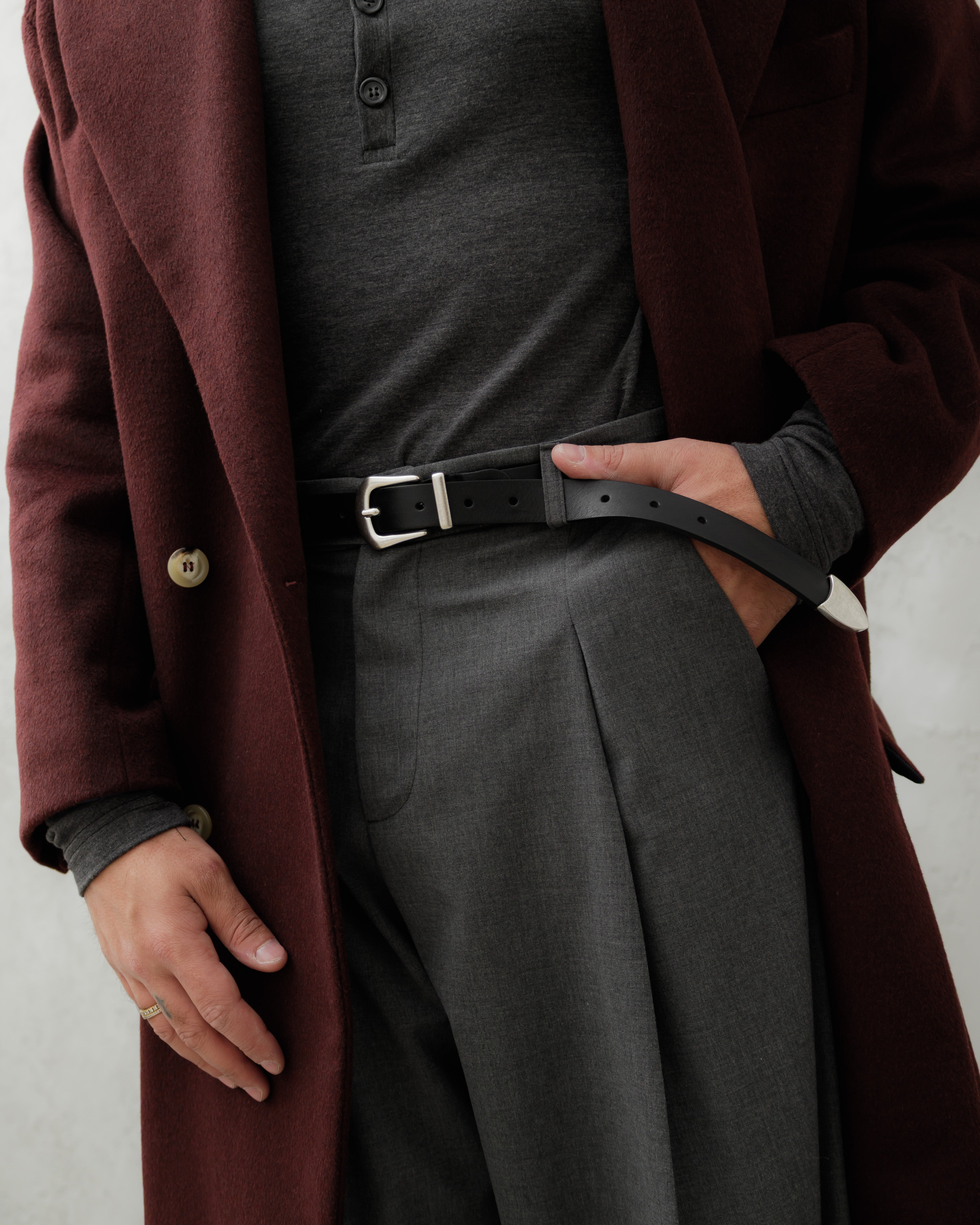 CINTURA IN PELLE - NERA 02