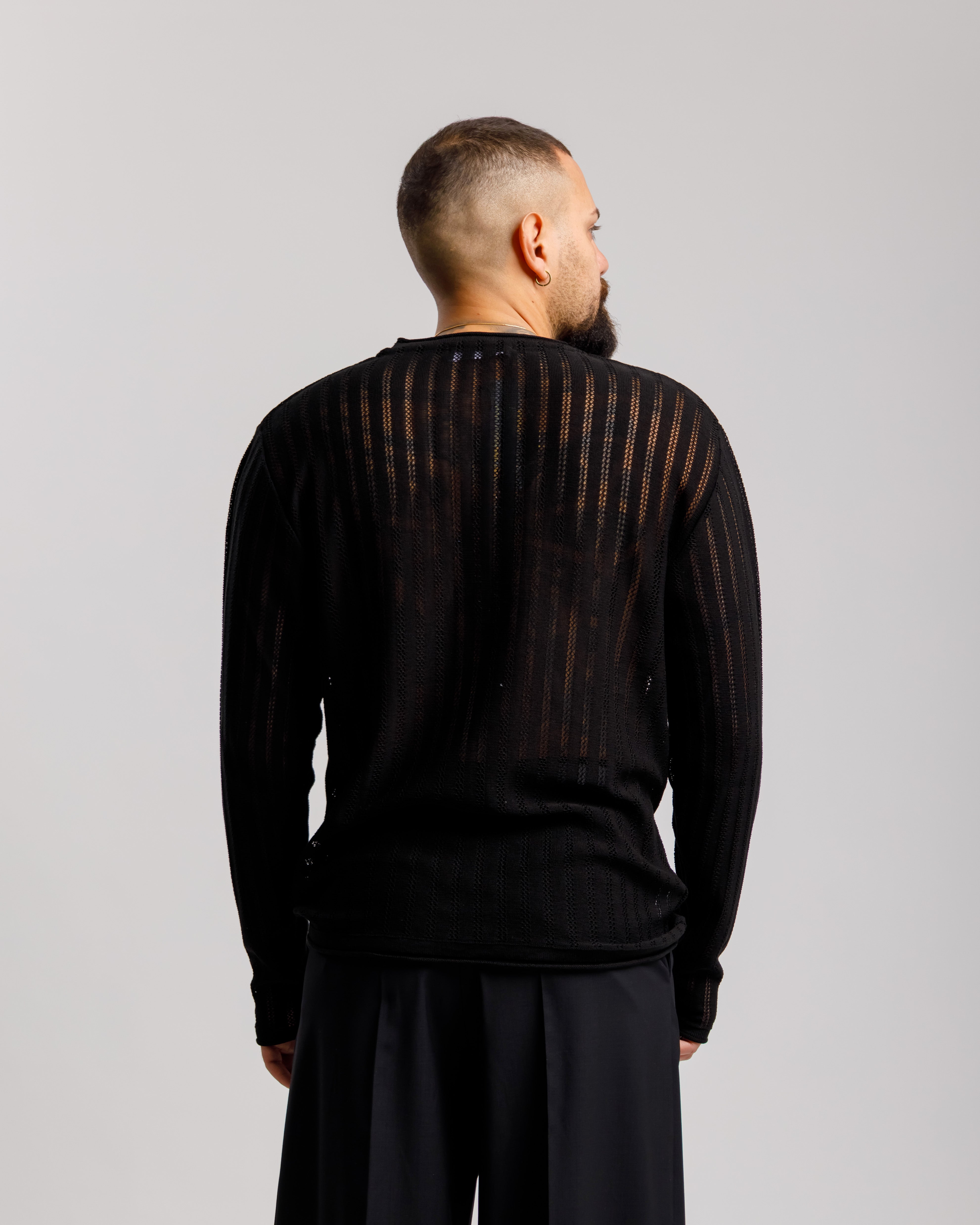 Maglia serafina traforata - MASS605 NERA