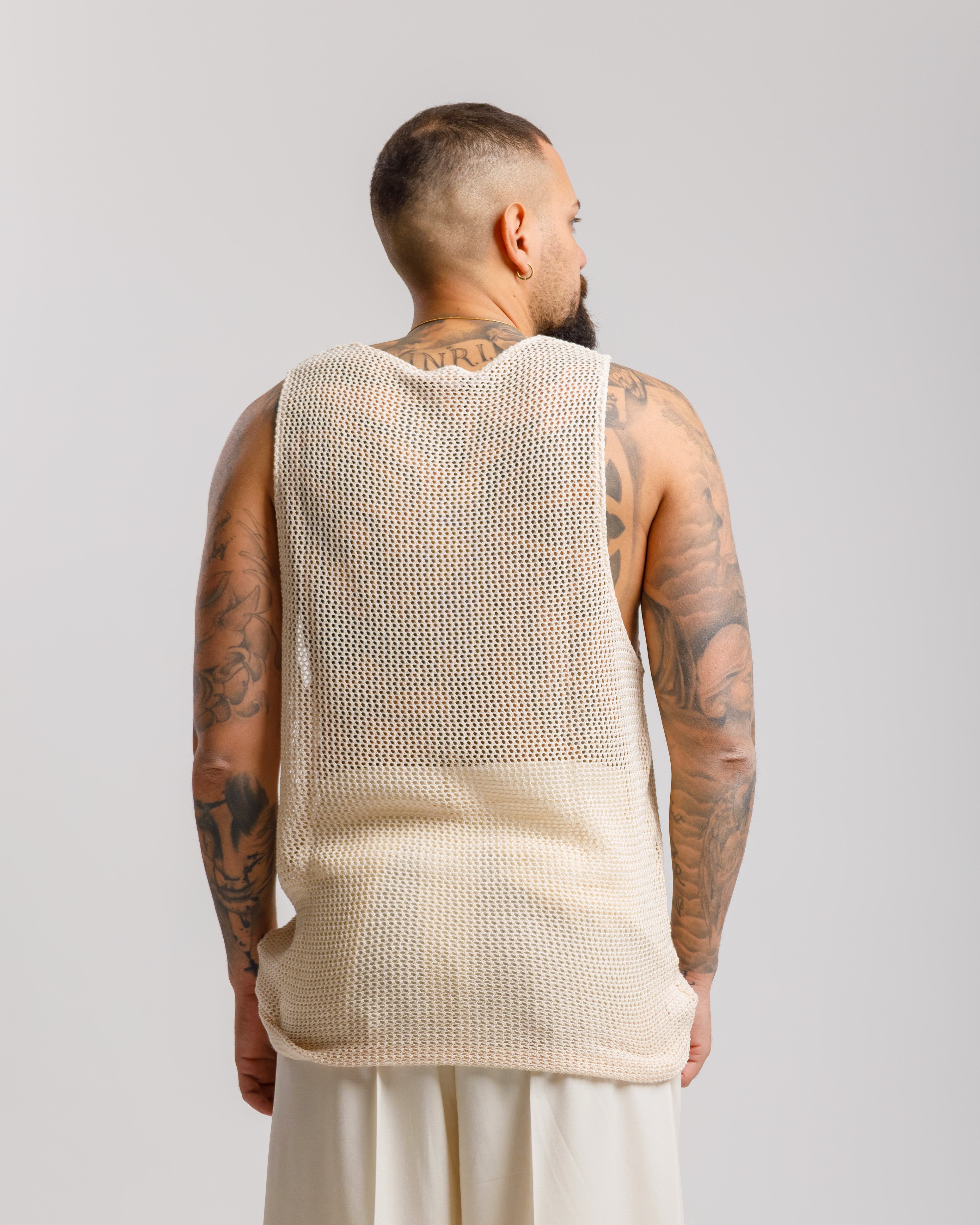 Canotta traforata - MSS609 CREMA