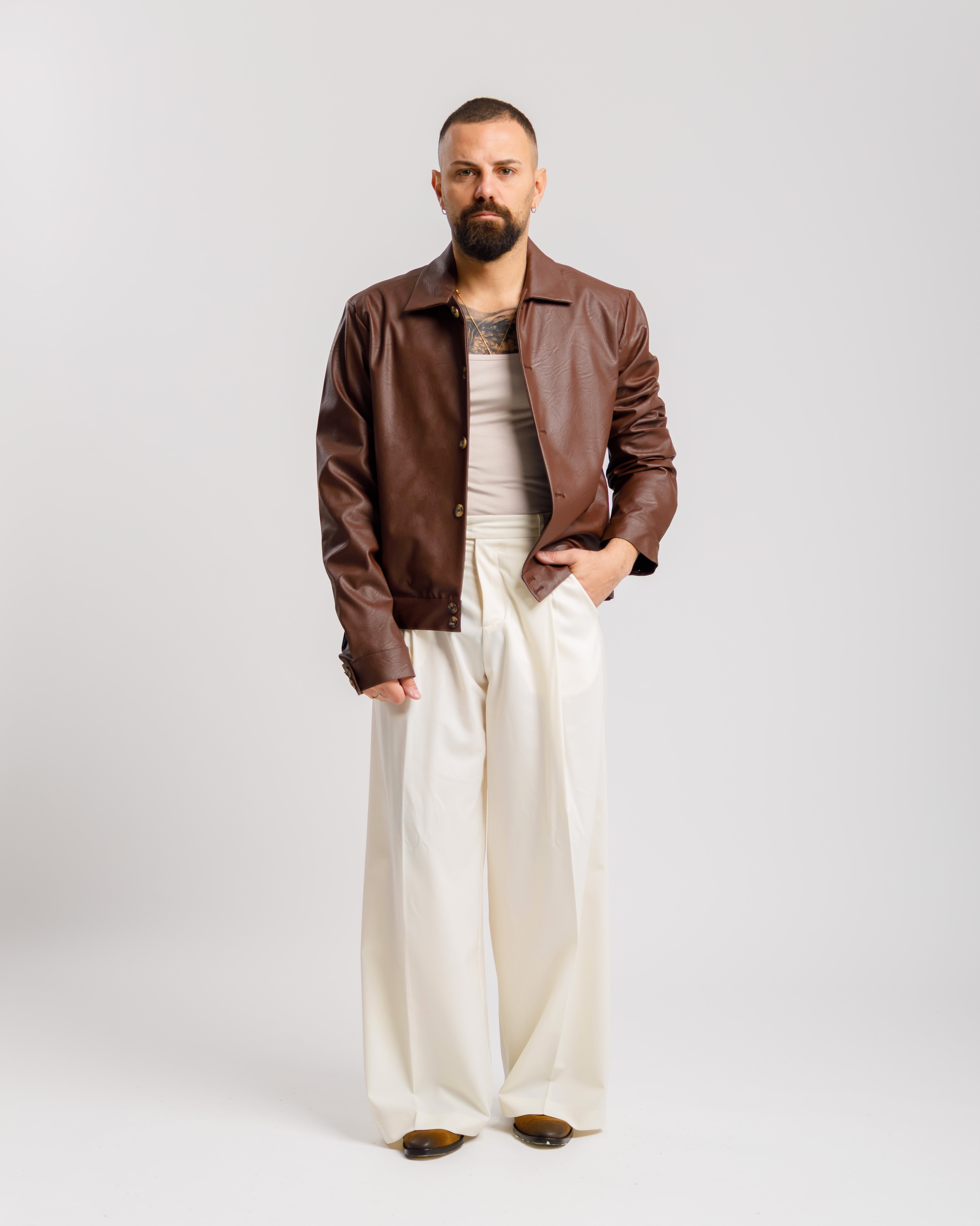 Giacca Crop Ma1019 Lt Testa Di Moro