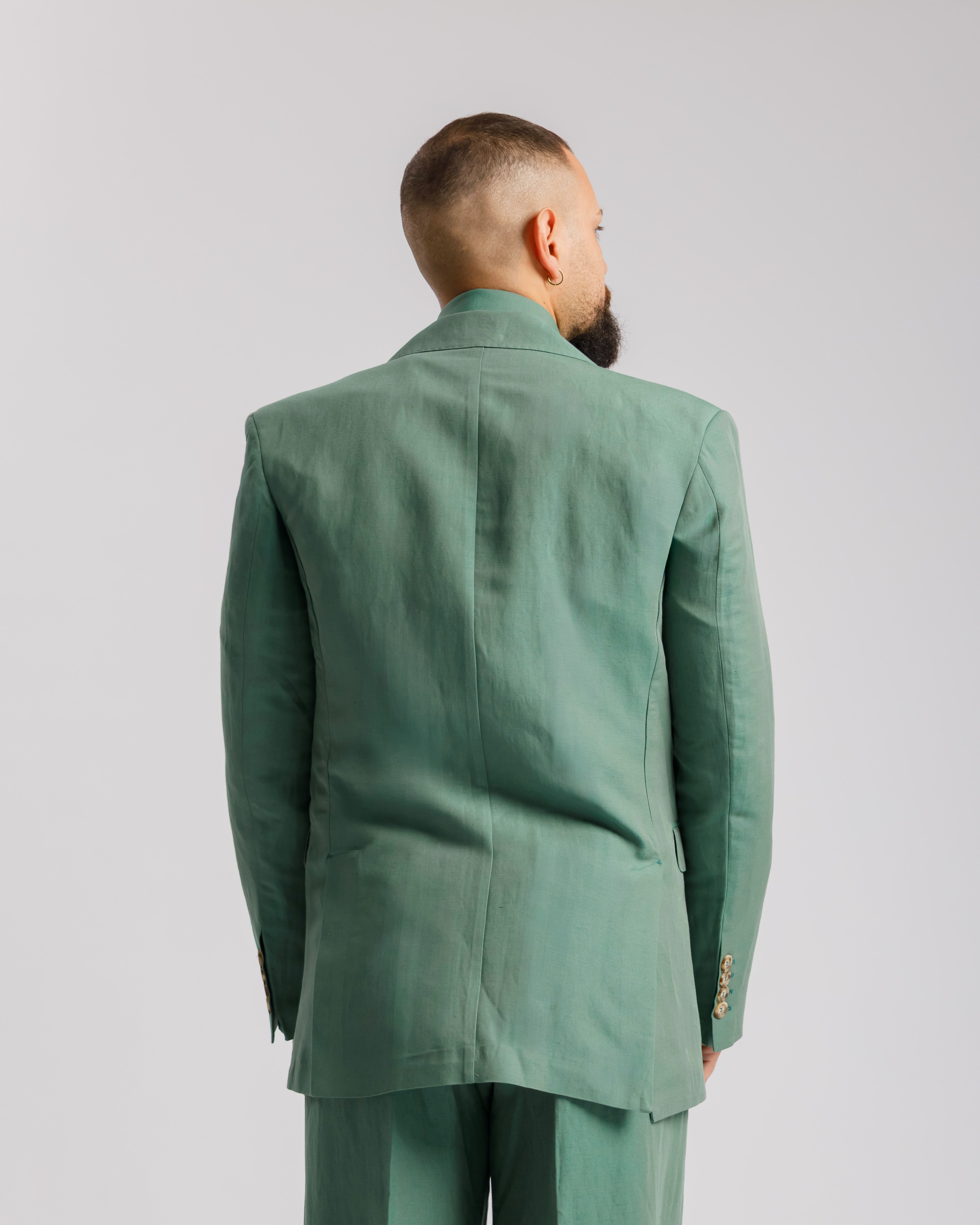 Giacca Milano in lino - Ma1046 verde foresta