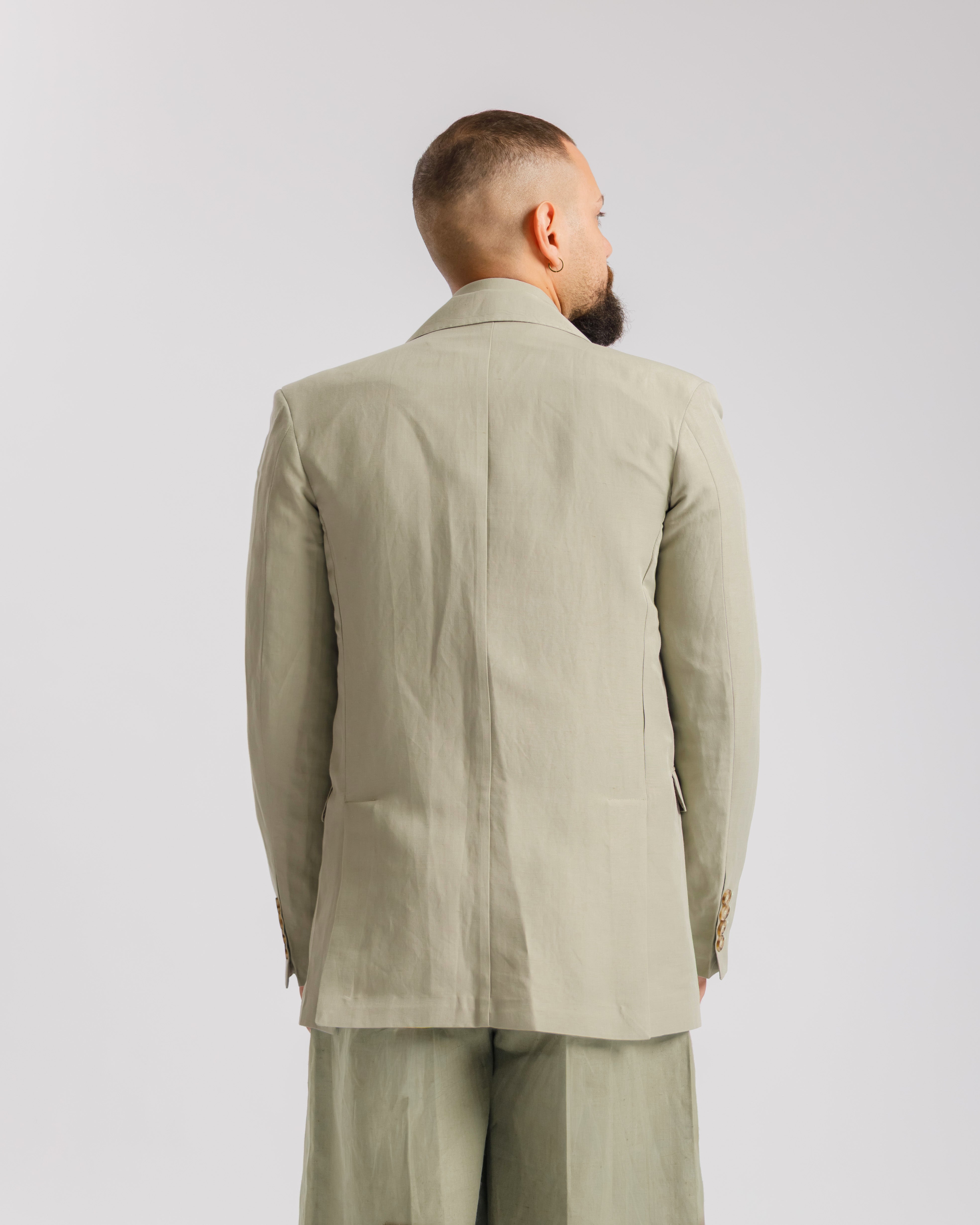 Giacca Milano in lino - Ma1046 salvia