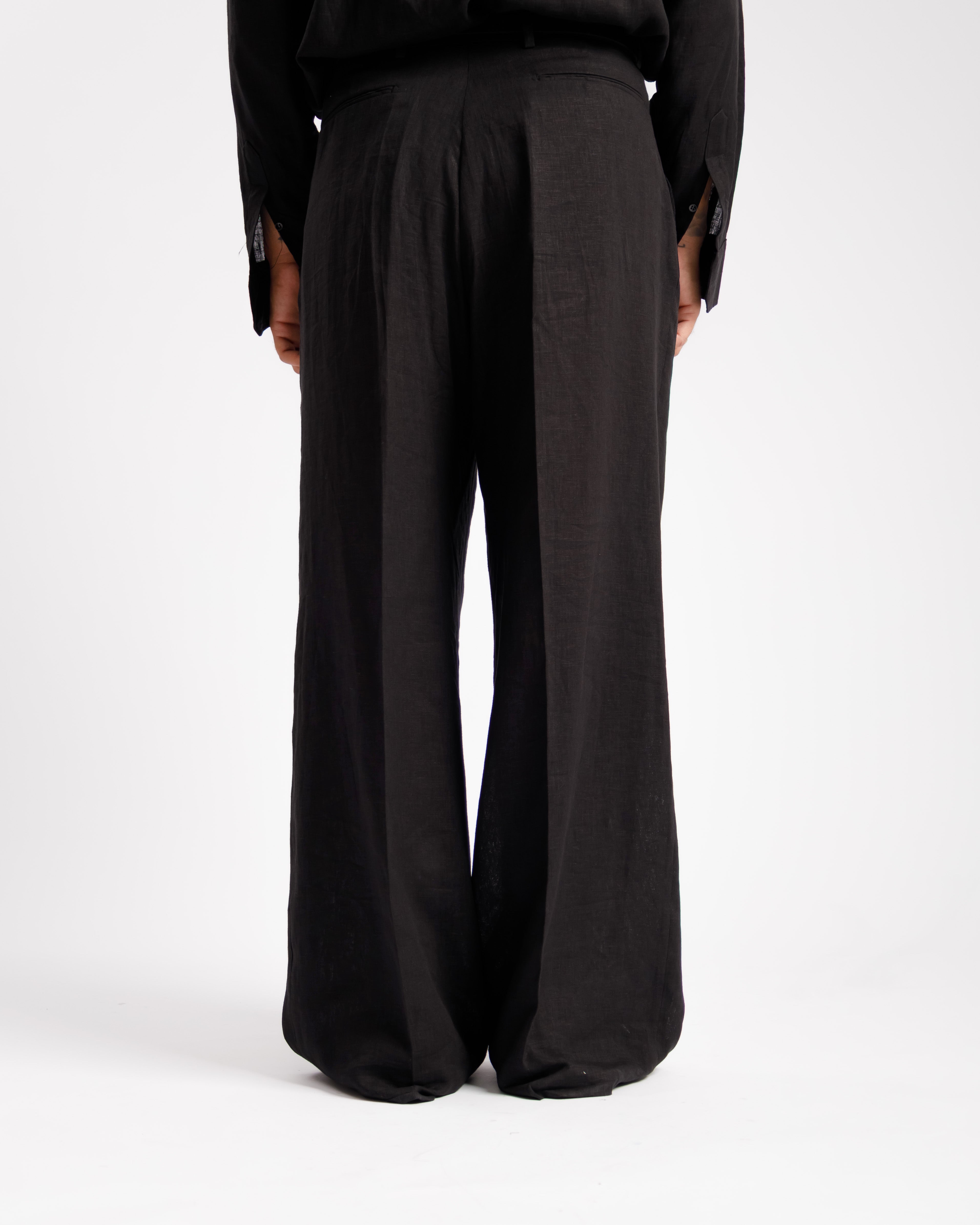 Pantaloni Wide Fit in lino - Ma1031 nero