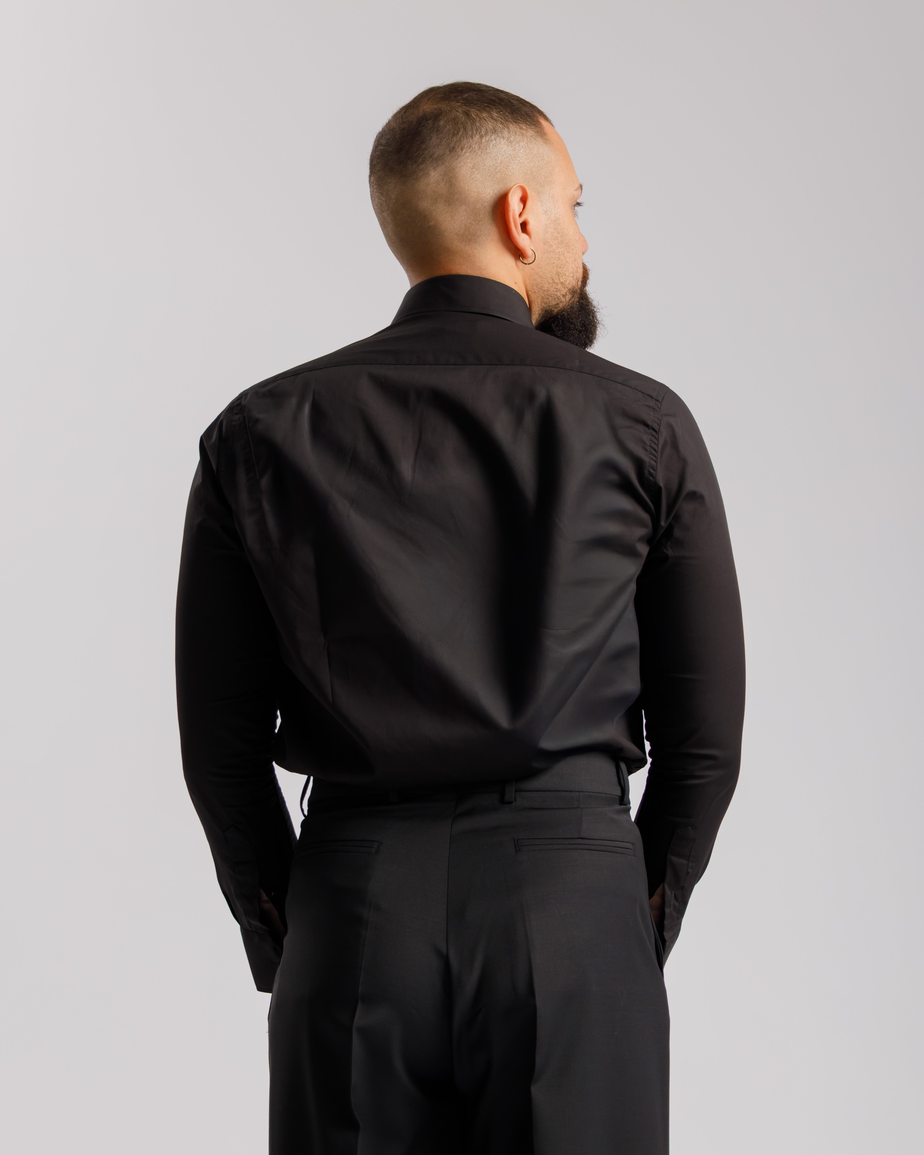 Camicia collo Italiano - NERA