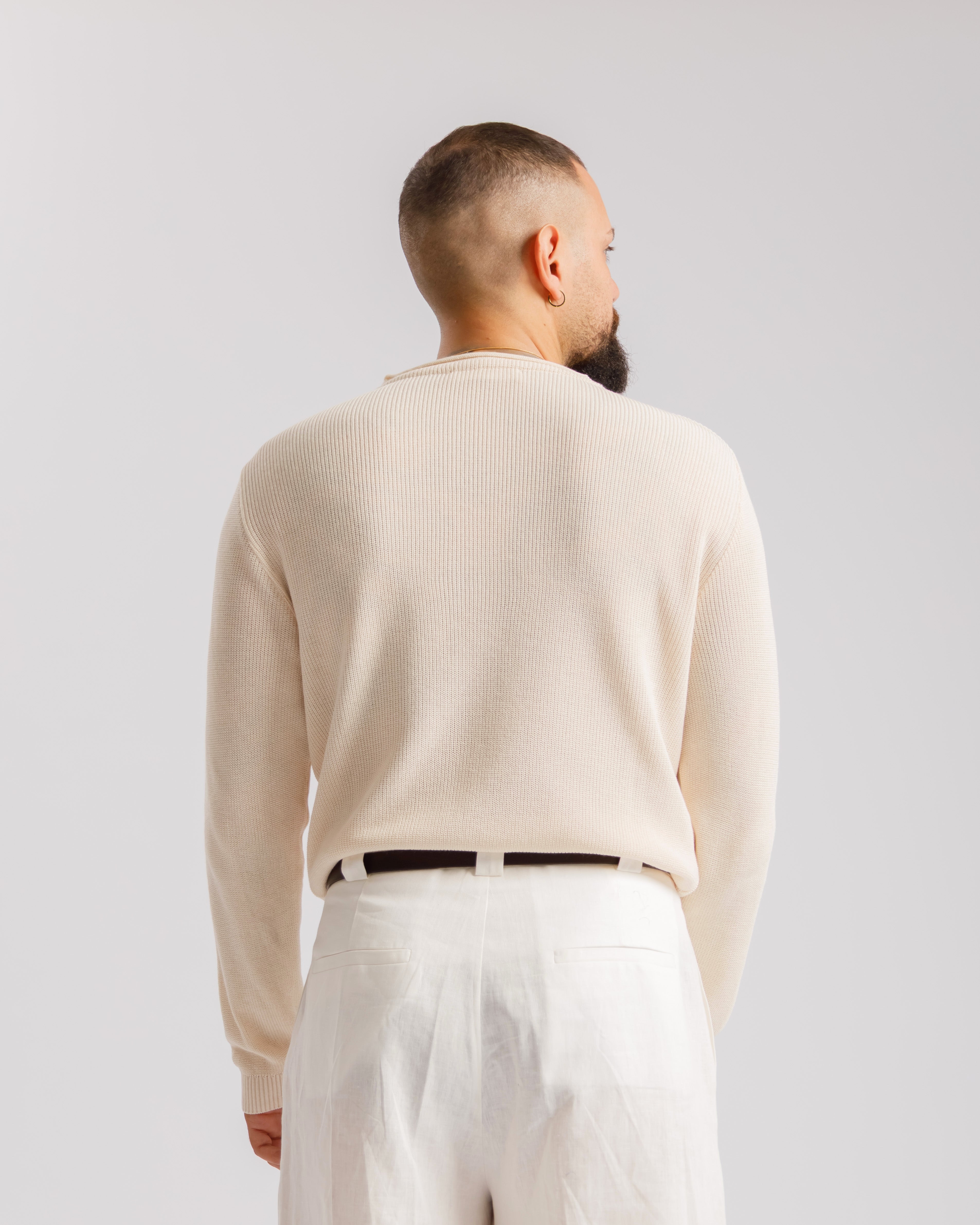 Maglia serafina con stringhe - CL600 ecru'