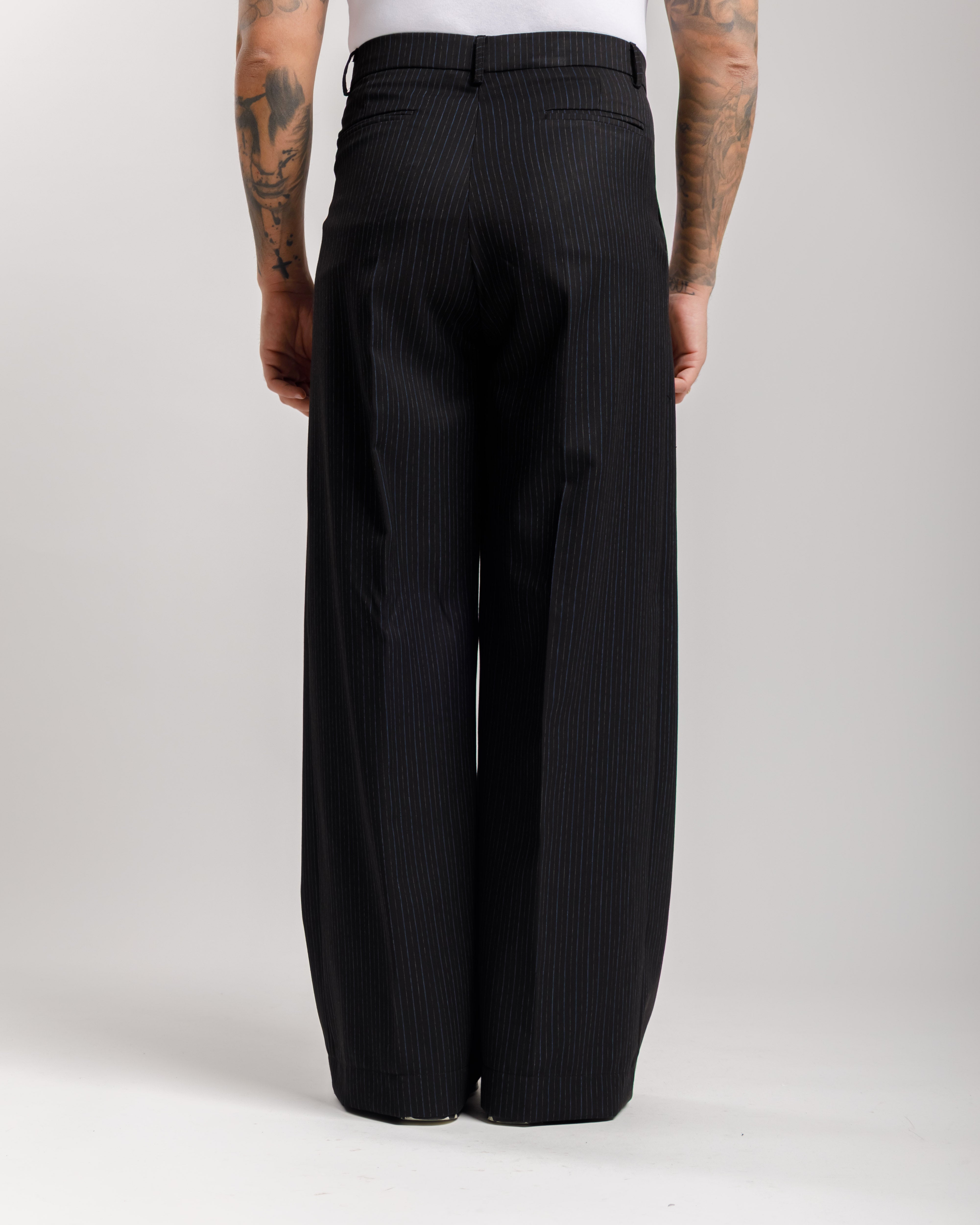 Pantaloni Wide Fit - Ma1031 Gessato Nero