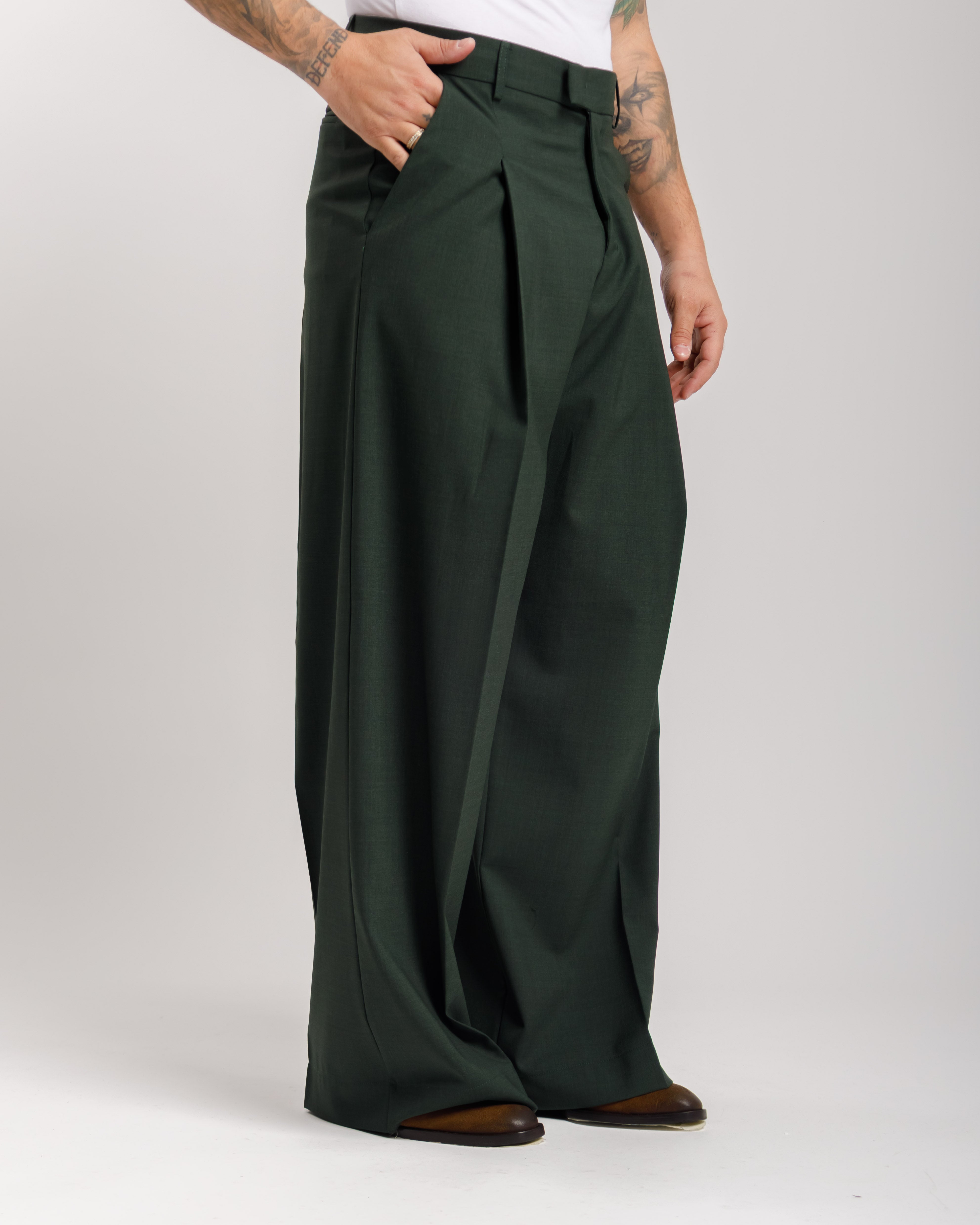 Pantaloni Wide Fit - Ma1031 Verde