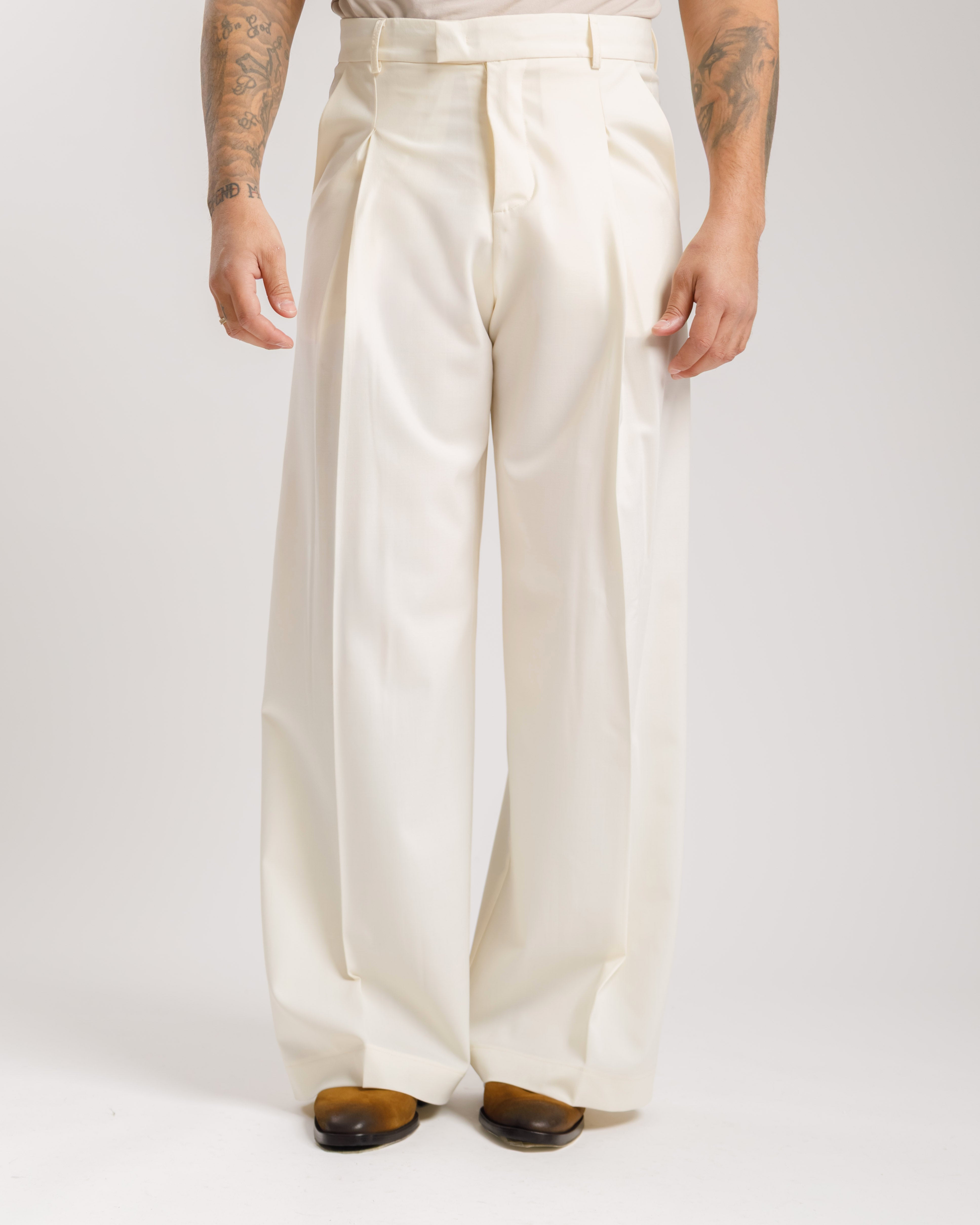 Pantaloni Wide Fit - Ma1031 Panna