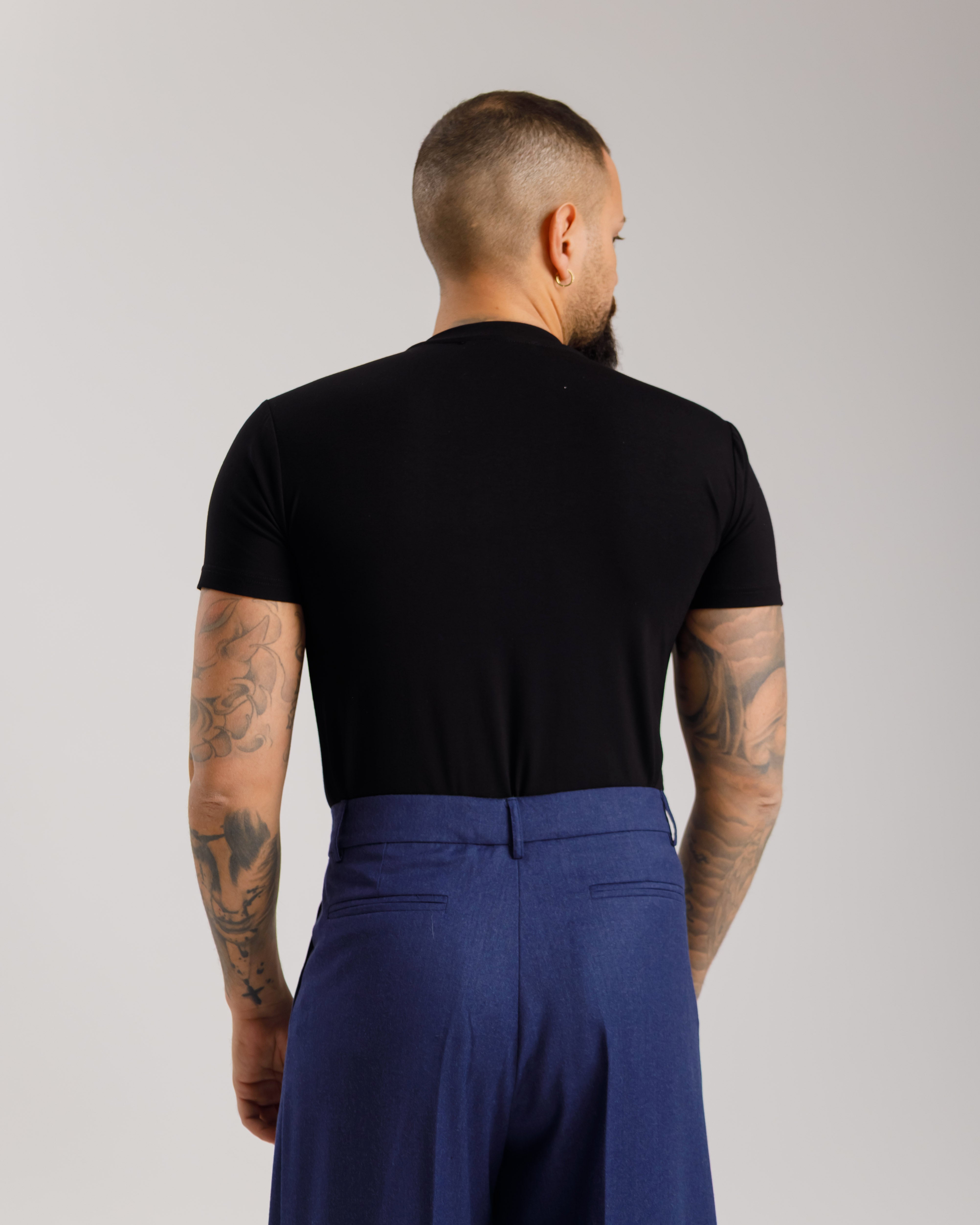 T-Shirt In Viscosa - Ma1062 Nera
