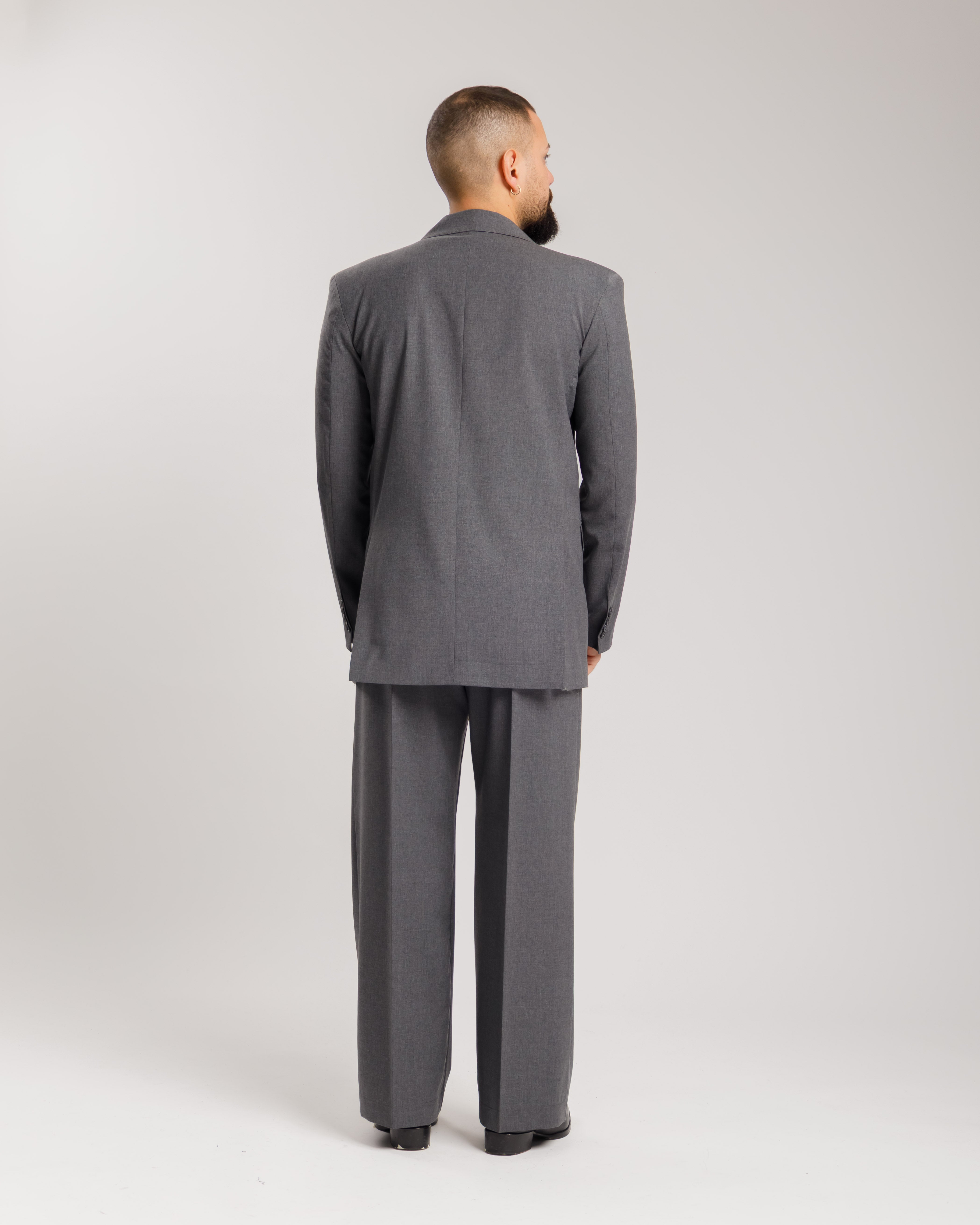 Pantaloni Palazzo Con Fibbie - Ma1051 Grigio