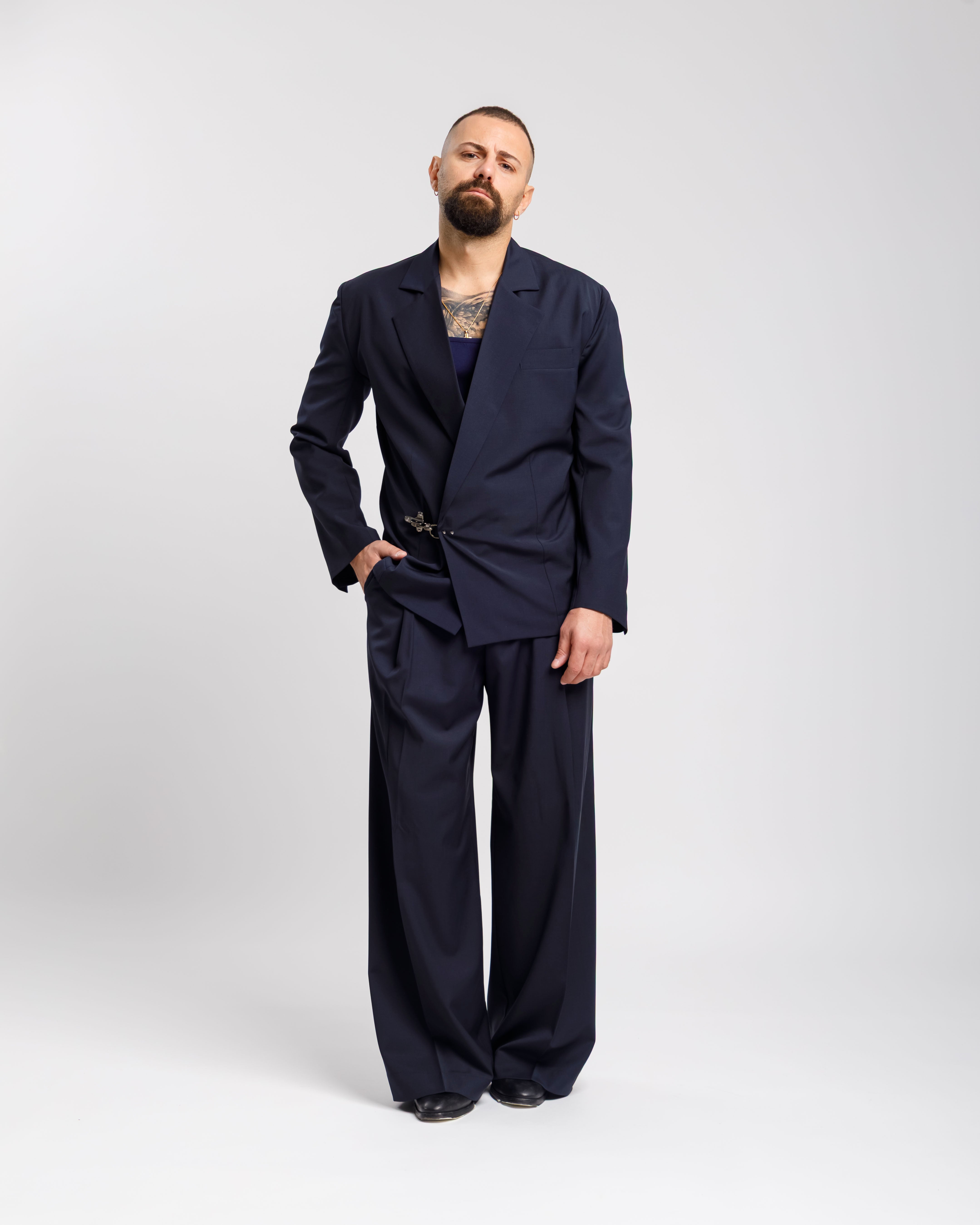 Pantaloni Wide Fit -  Ma1031 Blu