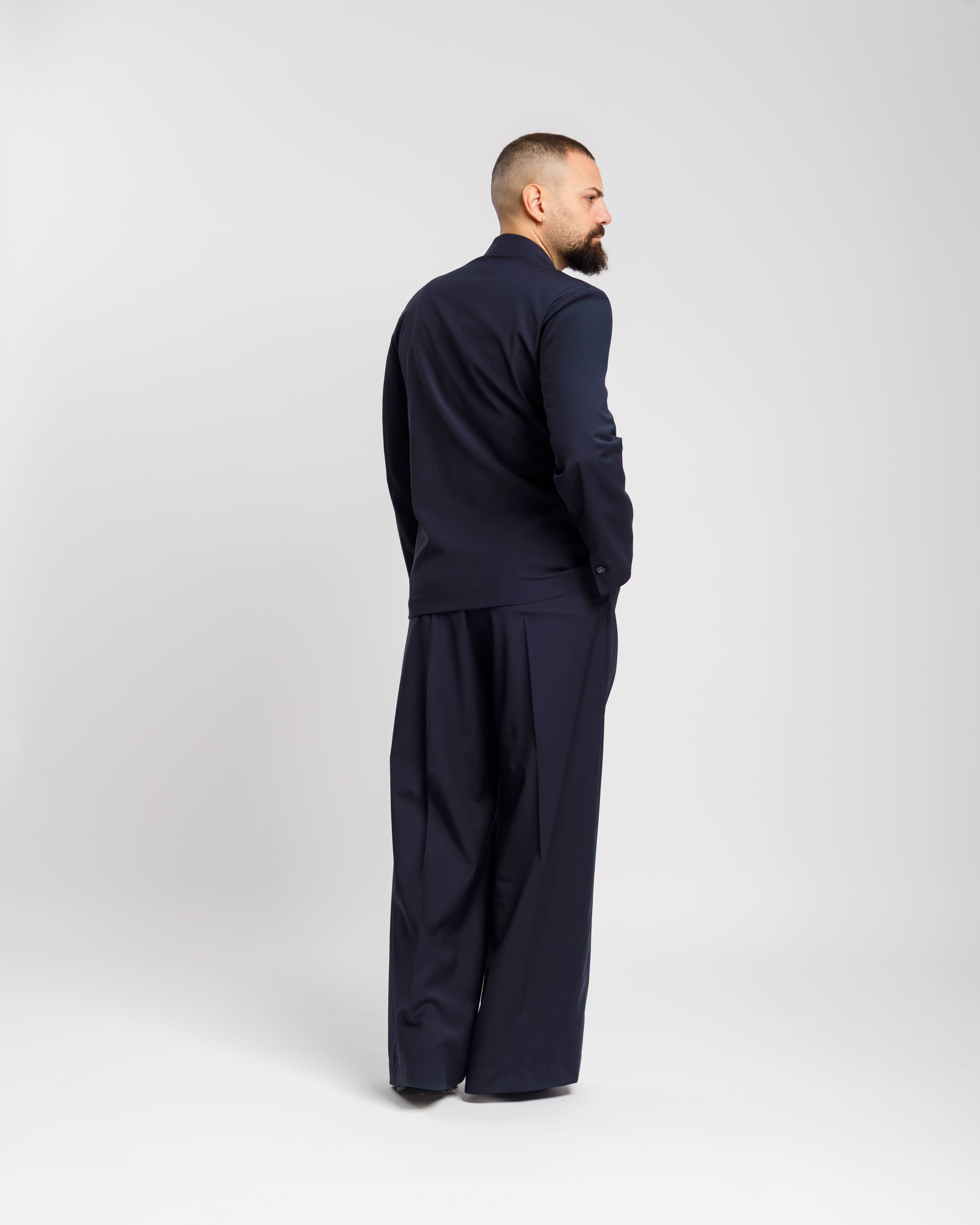 Giacca Crop Con Gancio  -  Ma1052 Blu
